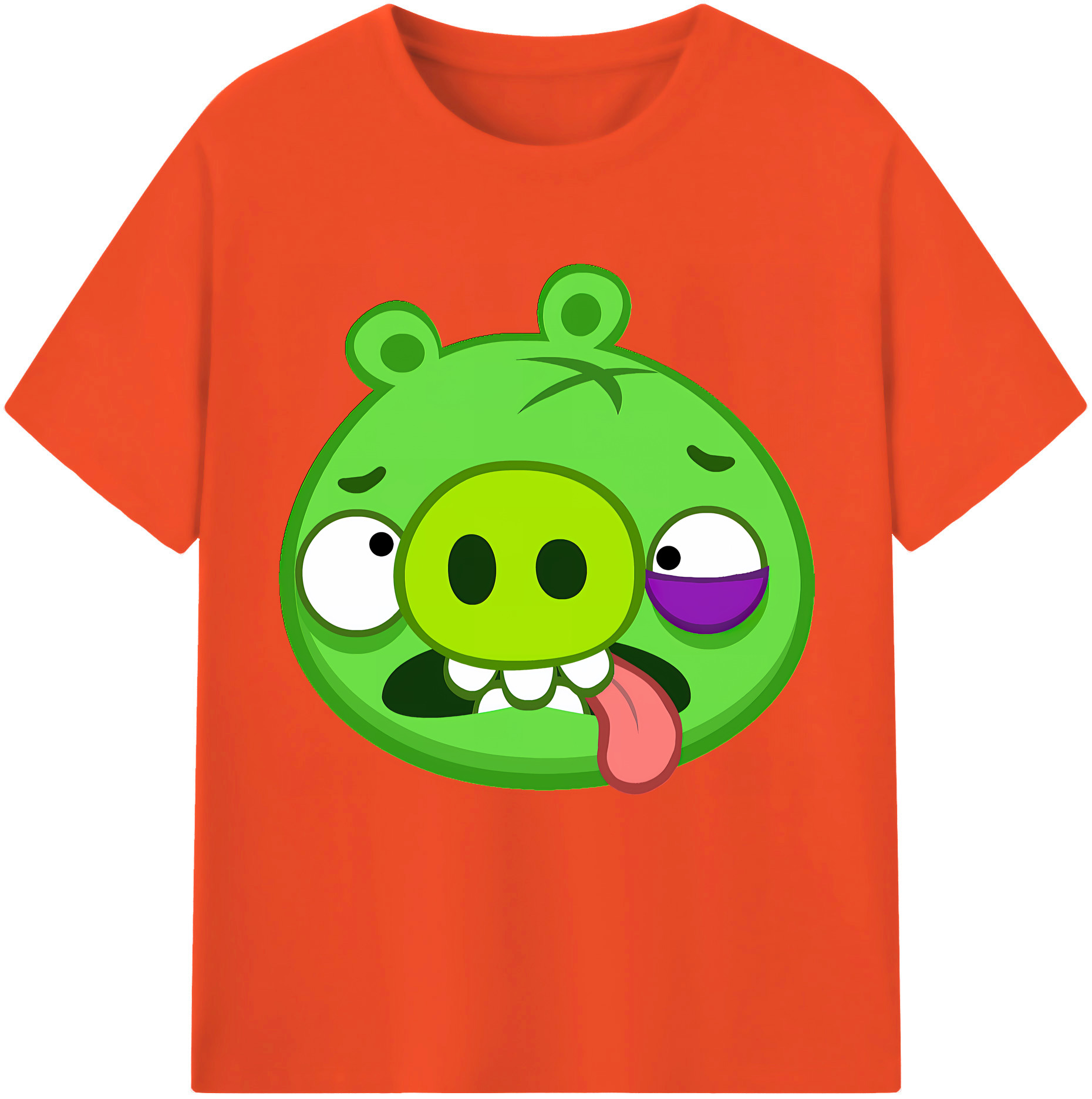 （画像用） Angry Birds アングリーバード 綿100％半袖Tシャツ（フロントプリント）