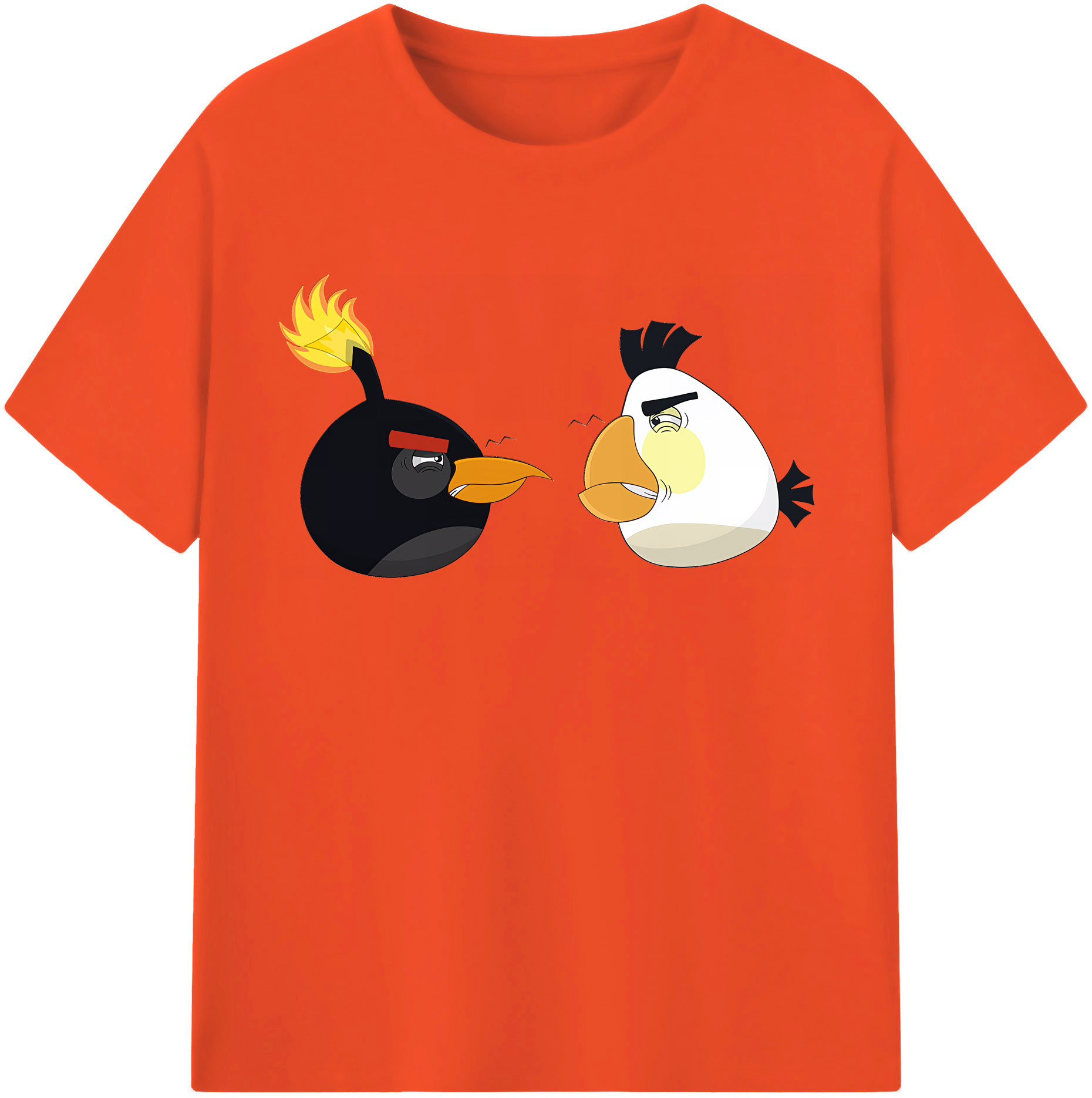（画像用） Angry Birds アングリーバード 綿100％半袖Tシャツ（フロントプリント）