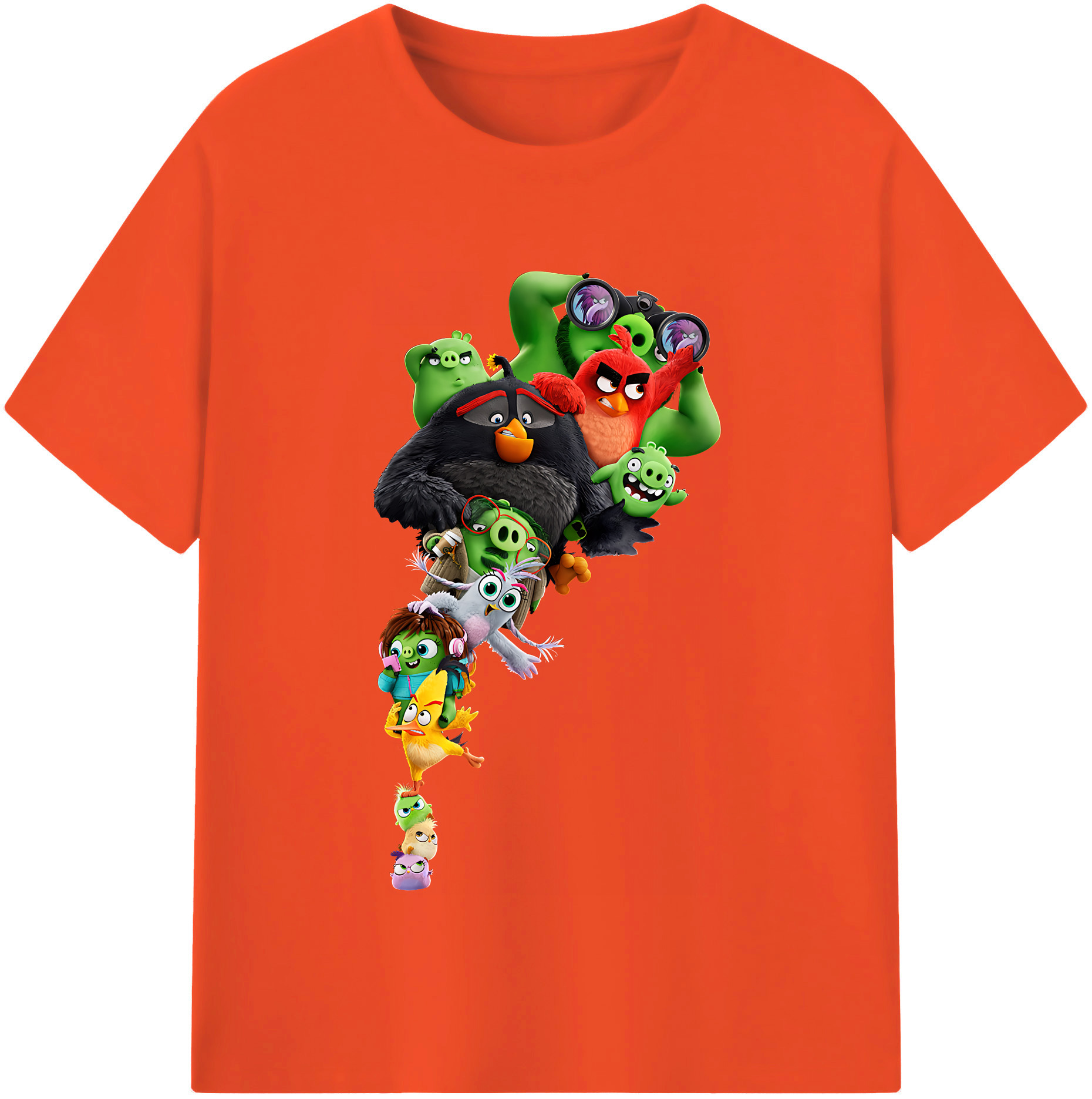 （画像用） Angry Birds アングリーバード 綿100％半袖Tシャツ（フロントプリント）