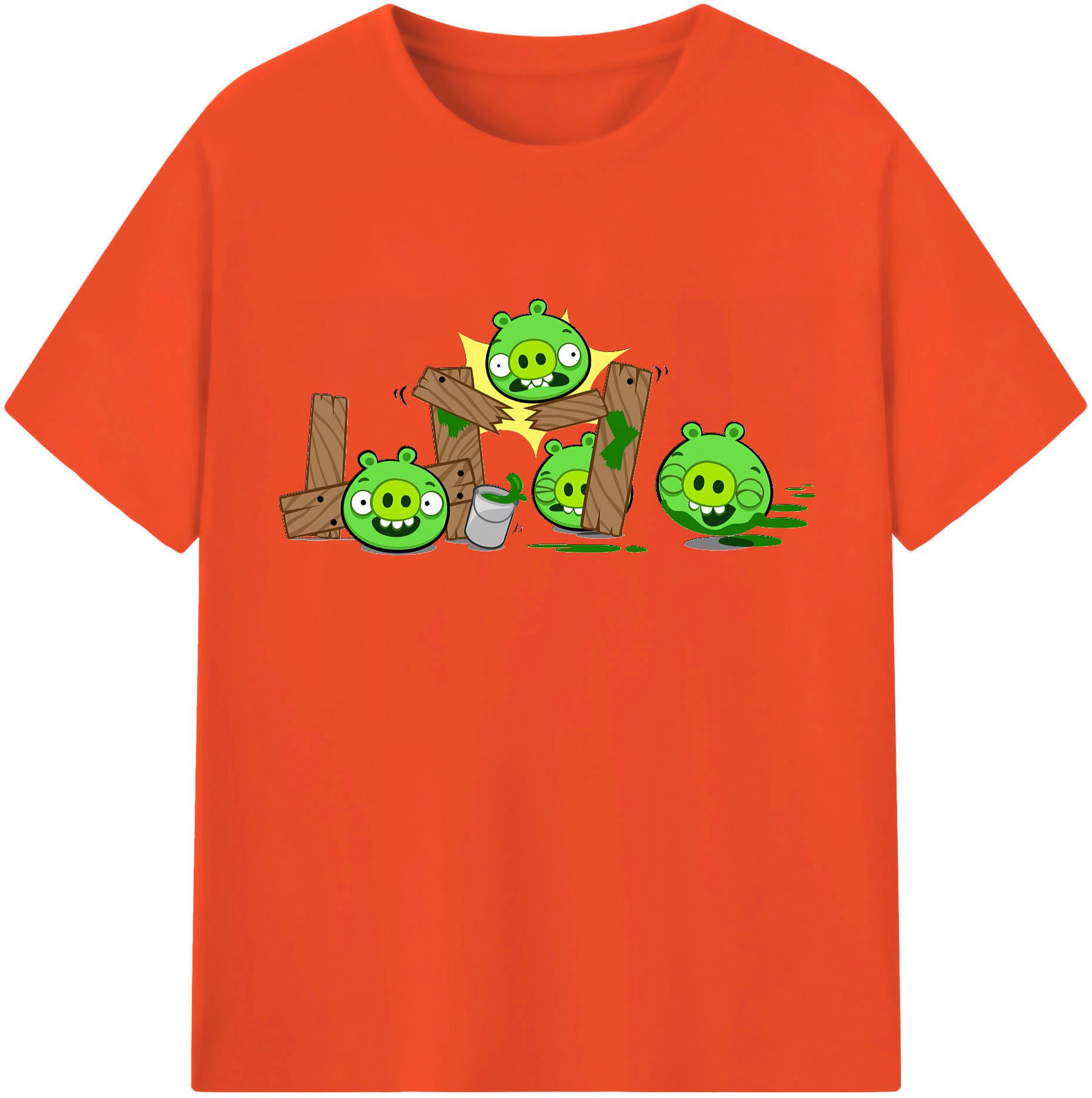 （画像用） Angry Birds アングリーバード 綿100％半袖Tシャツ（フロントプリント）