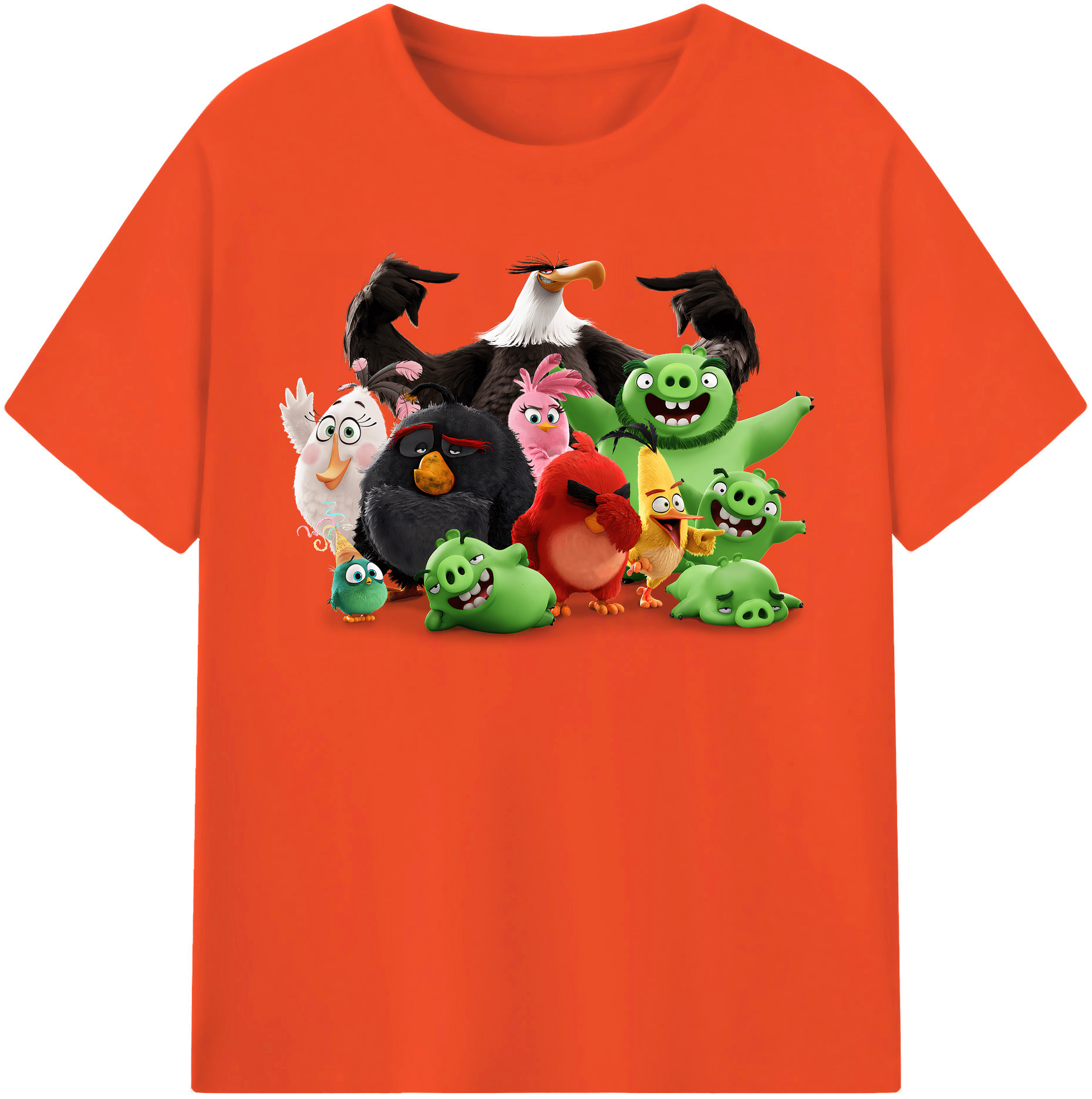 （画像用） Angry Birds アングリーバード 綿100％半袖Tシャツ（フロントプリント）