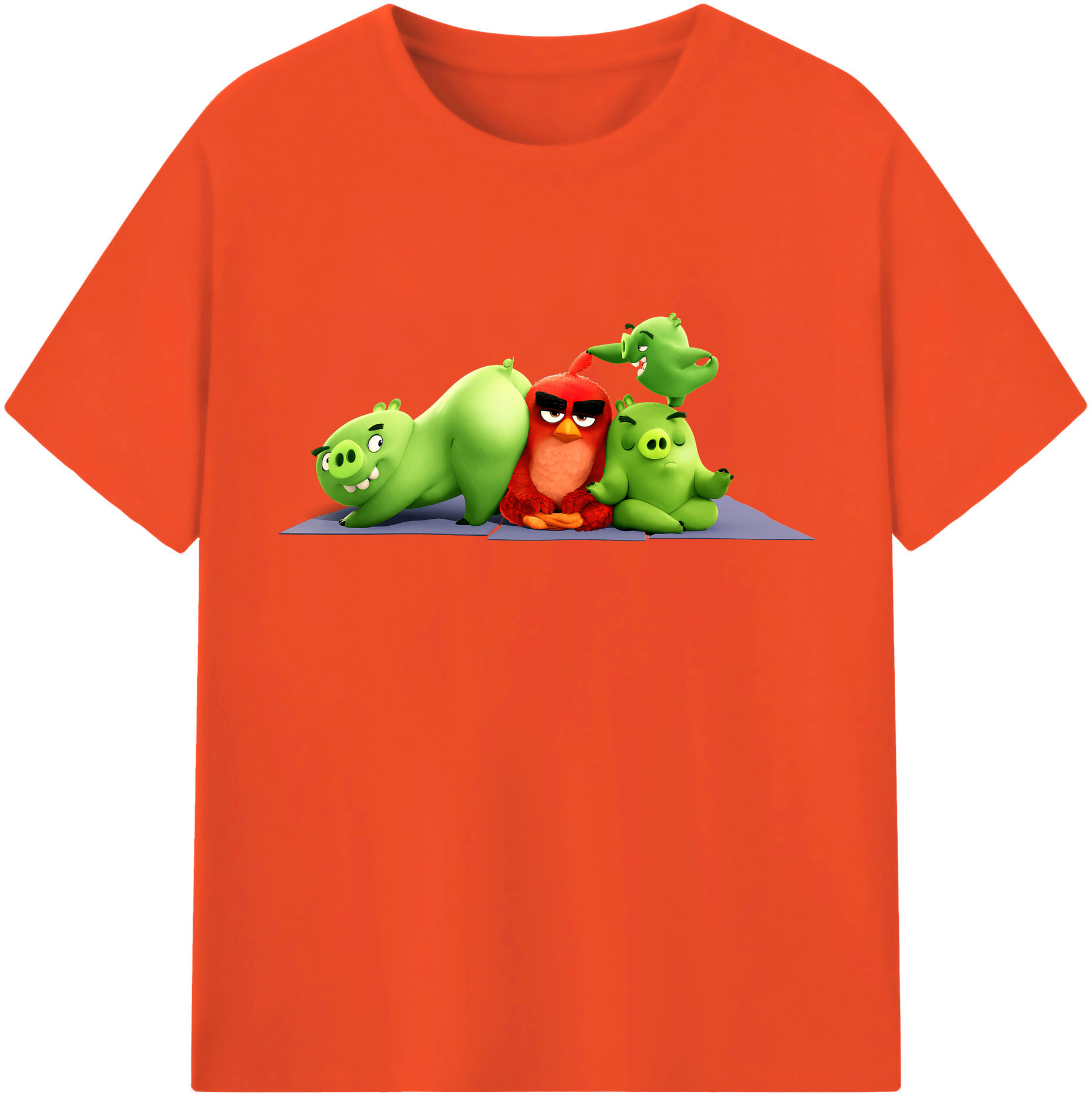 （画像用） Angry Birds アングリーバード 綿100％半袖Tシャツ（フロントプリント）