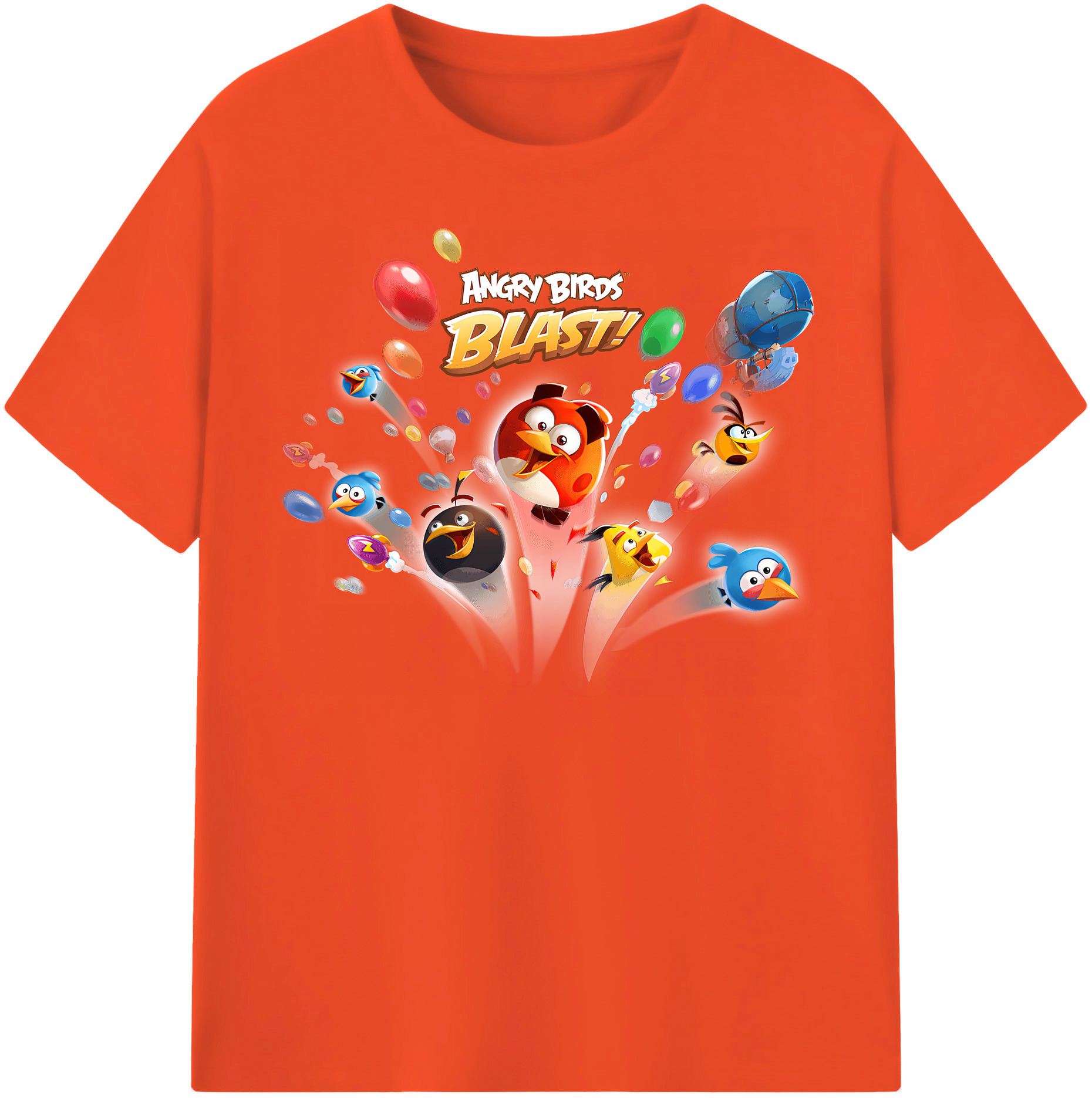 （画像用） Angry Birds アングリーバード 綿100％半袖Tシャツ（フロントプリント）