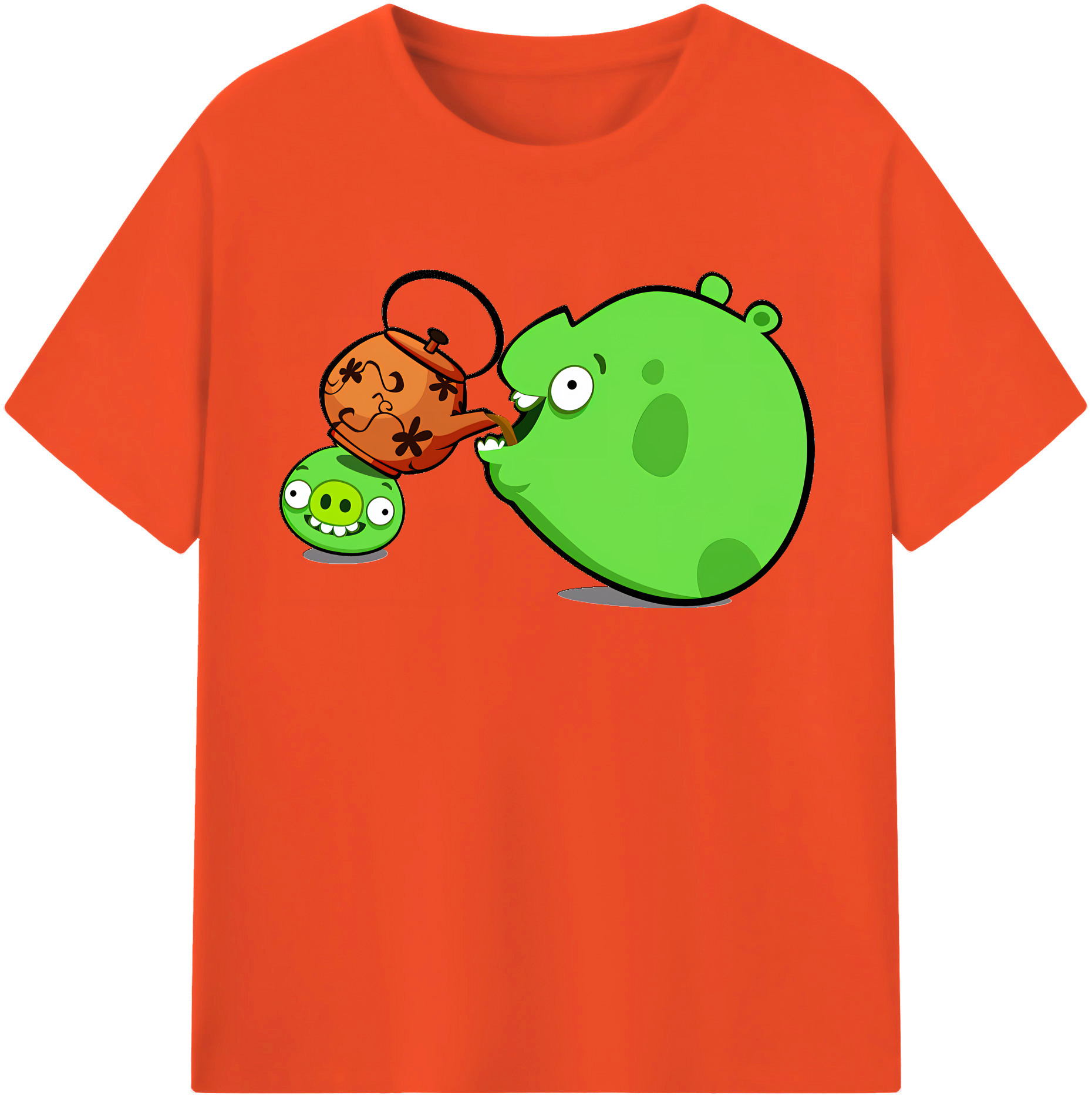 （画像用） Angry Birds アングリーバード 綿100％半袖Tシャツ（フロントプリント）