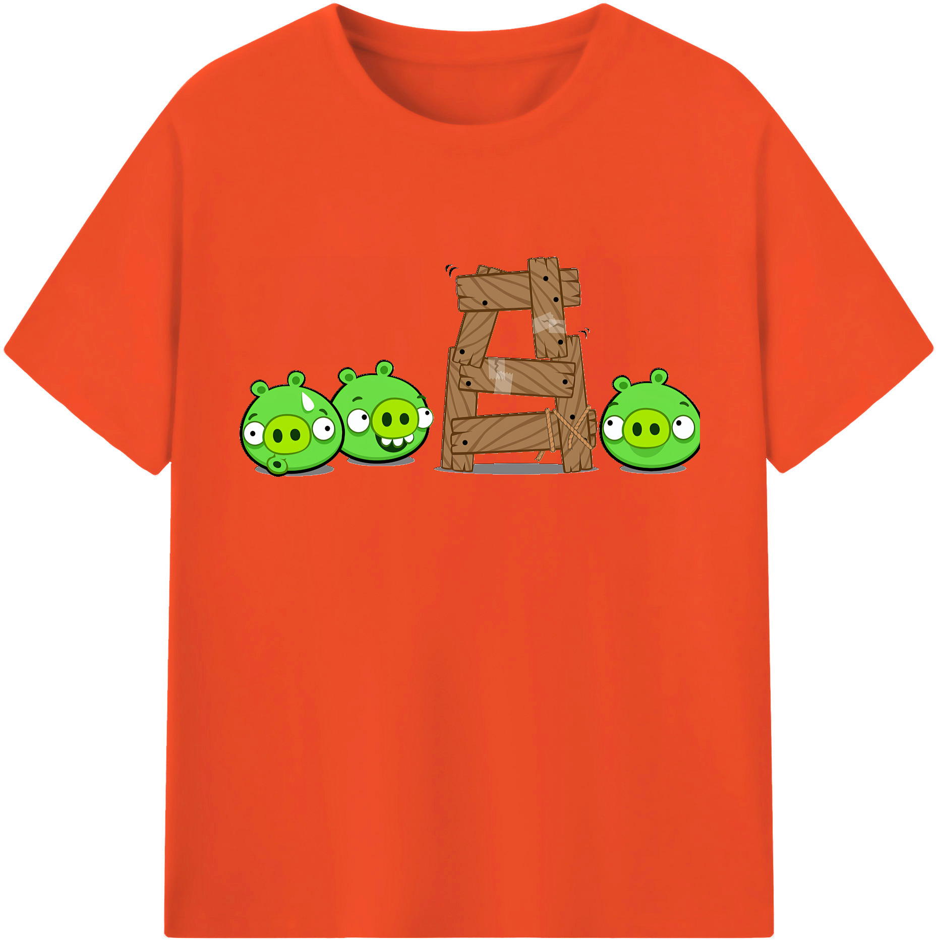 （画像用） Angry Birds アングリーバード 綿100％半袖Tシャツ（フロントプリント）