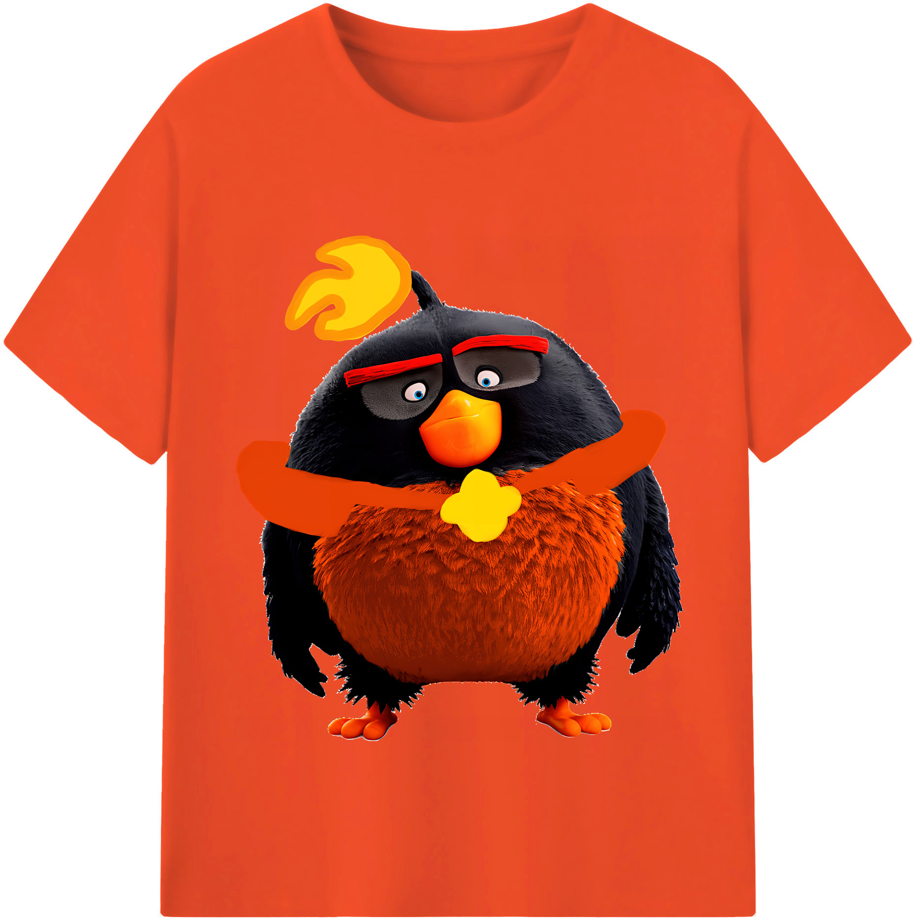 （画像用） Angry Birds アングリーバード 綿100％半袖Tシャツ（フロントプリント）