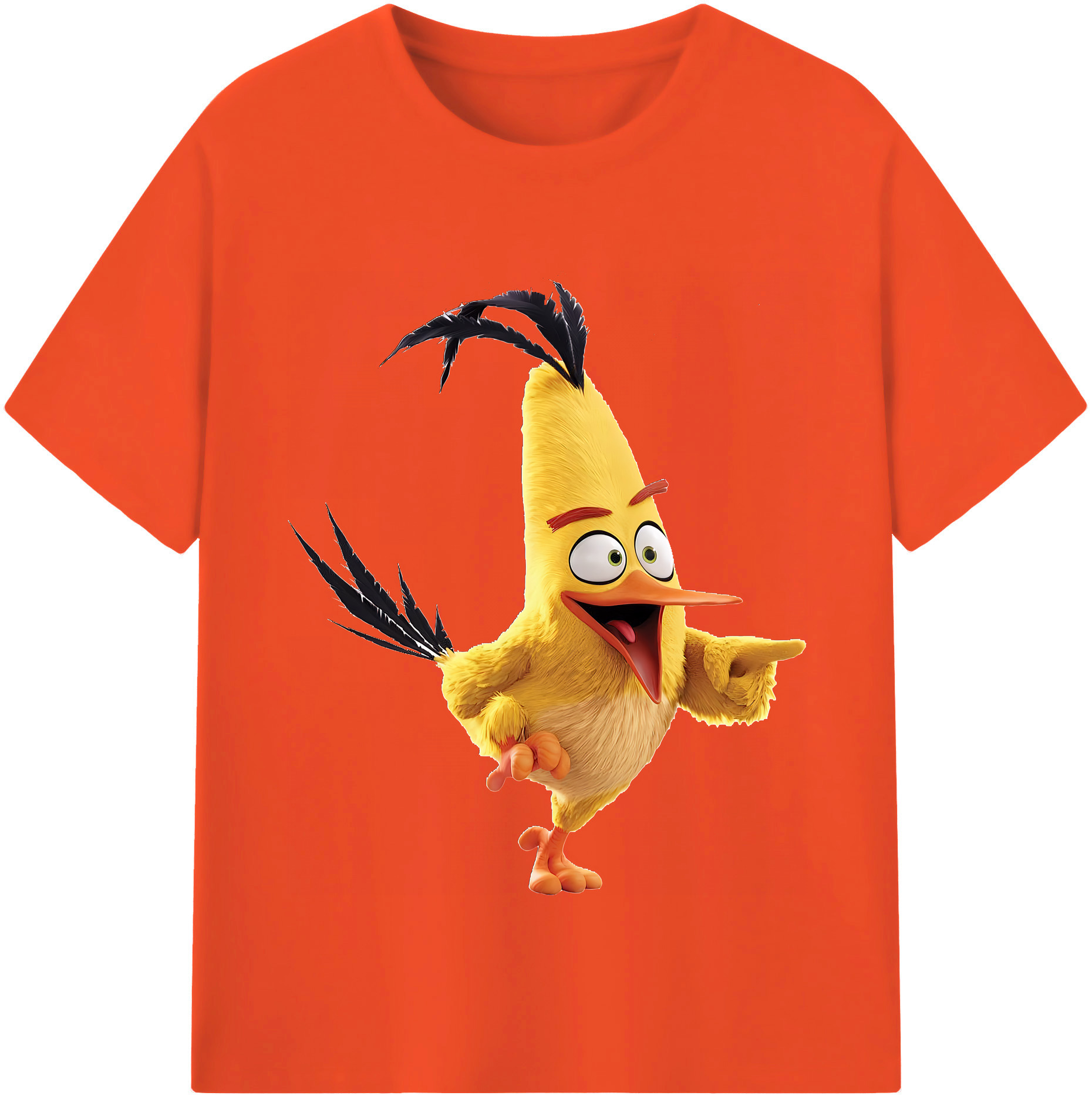 （画像用） Angry Birds アングリーバード 綿100％半袖Tシャツ（フロントプリント）