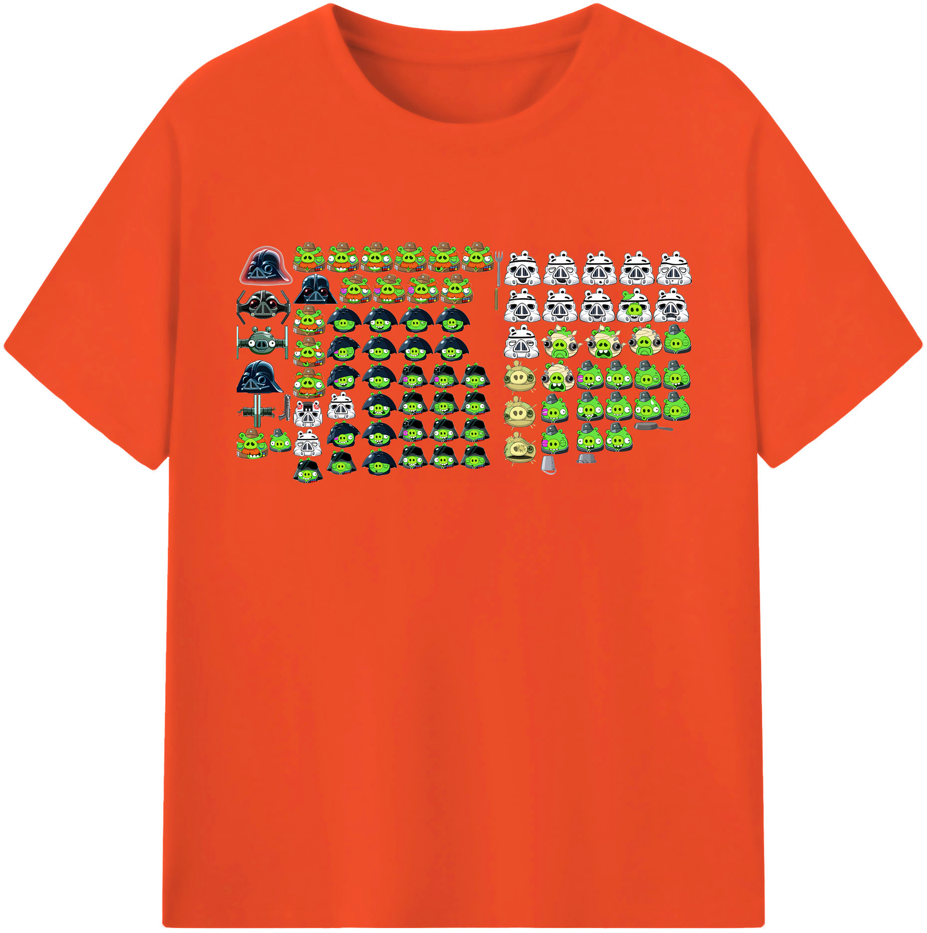 （画像用） Angry Birds アングリーバード 綿100％半袖Tシャツ（フロントプリント）
