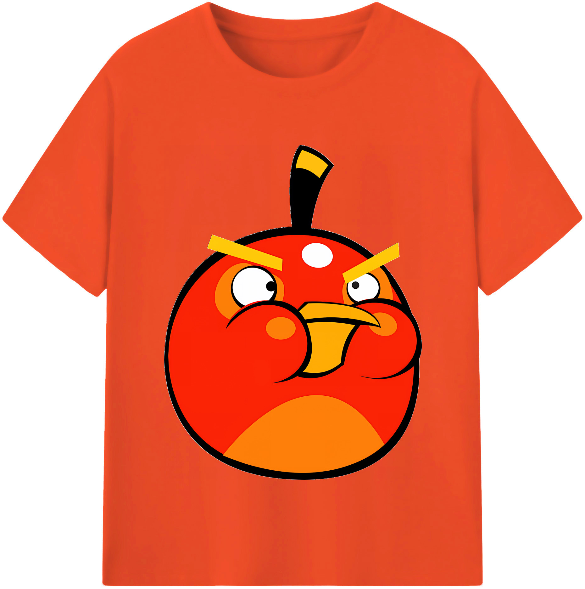 （画像用） Angry Birds アングリーバード 綿100％半袖Tシャツ（フロントプリント）