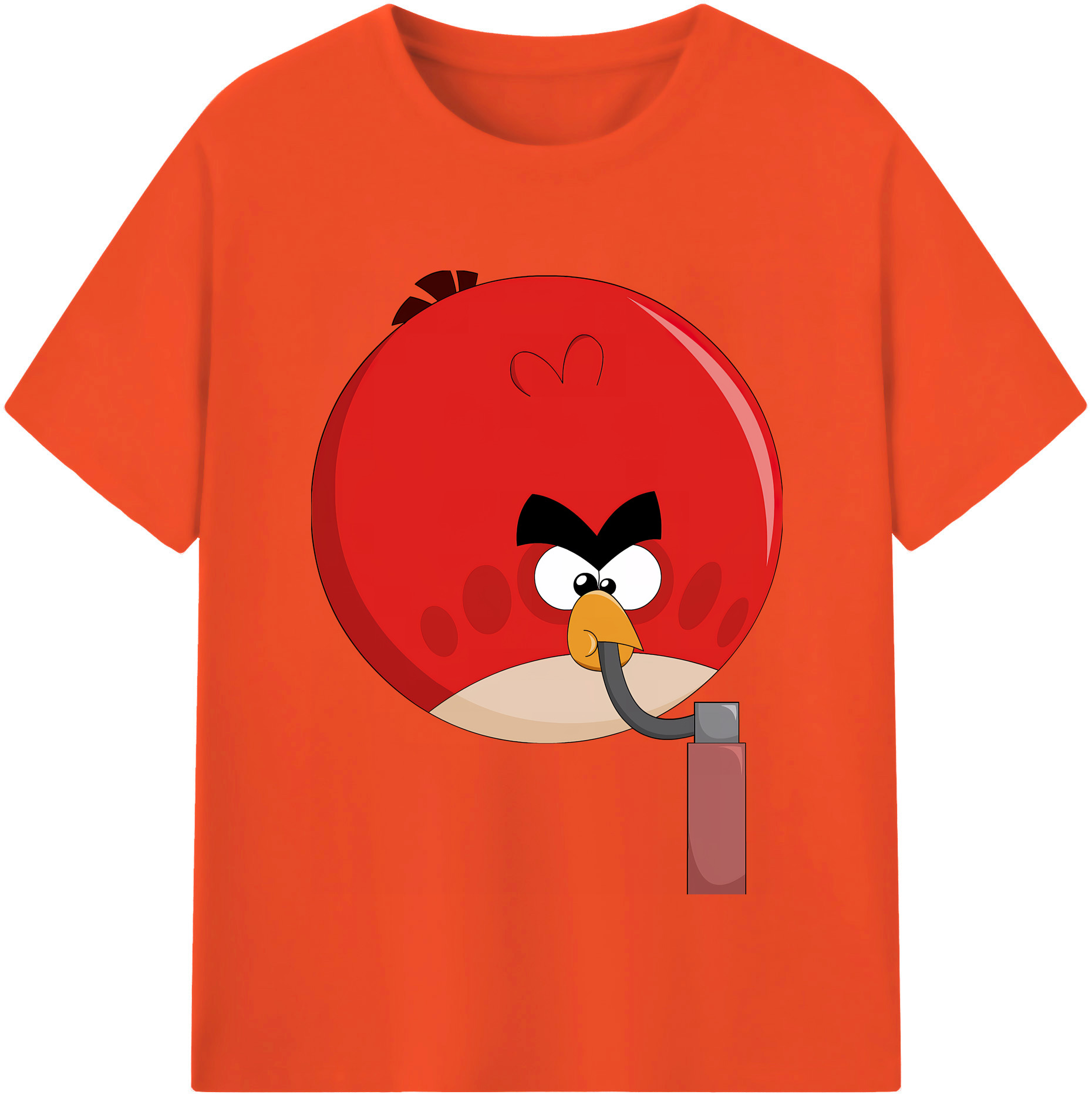 （画像用） Angry Birds アングリーバード 綿100％半袖Tシャツ（フロントプリント）