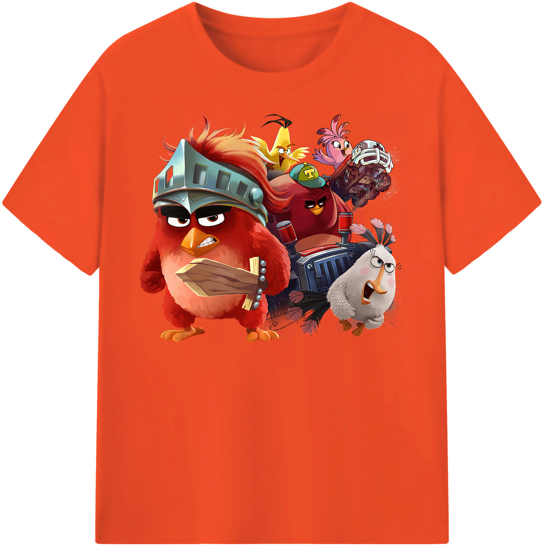 （画像用） Angry Birds アングリーバード 綿100％半袖Tシャツ（フロントプリント）