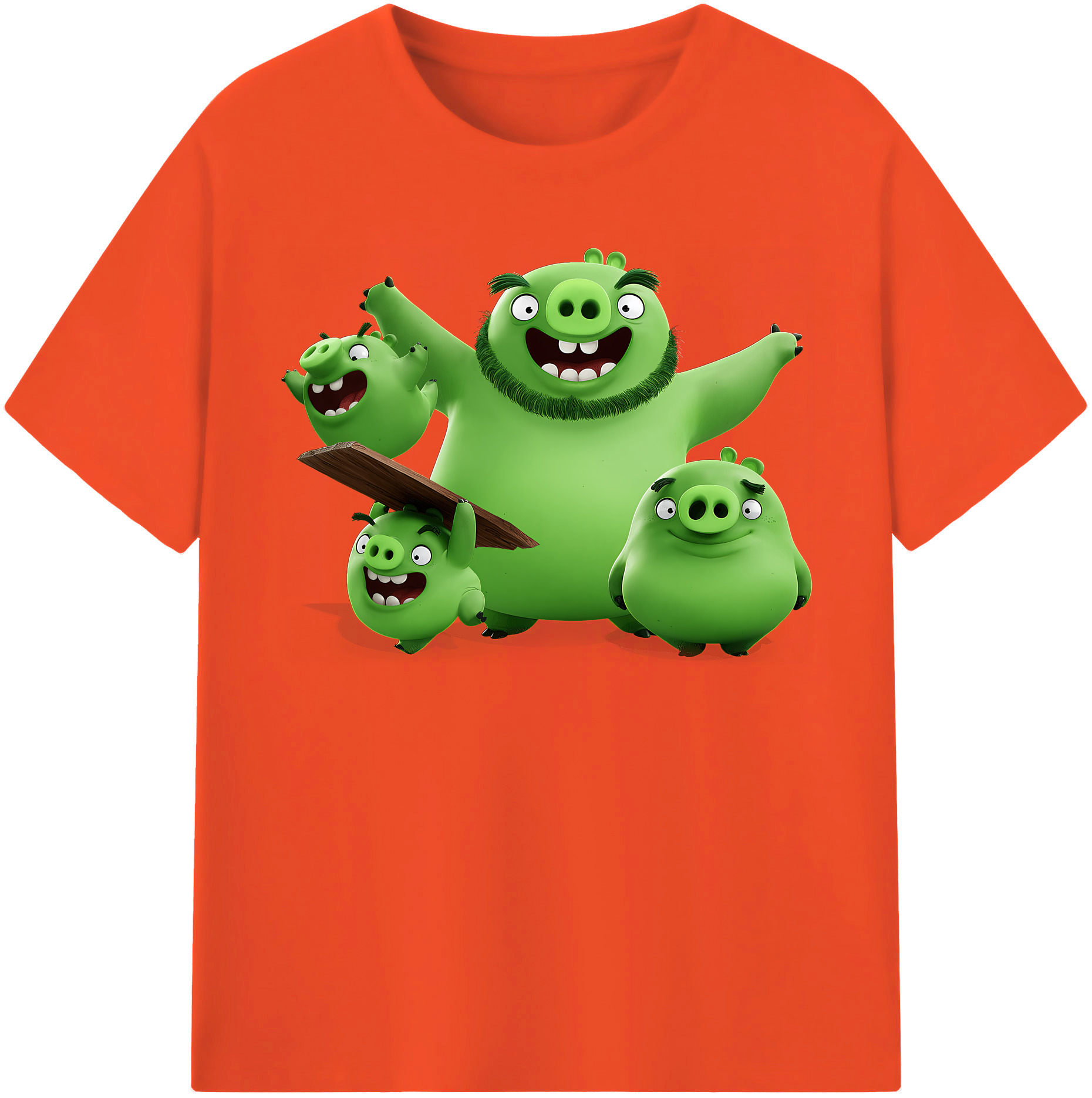 （画像用） Angry Birds アングリーバード 綿100％半袖Tシャツ（フロントプリント）