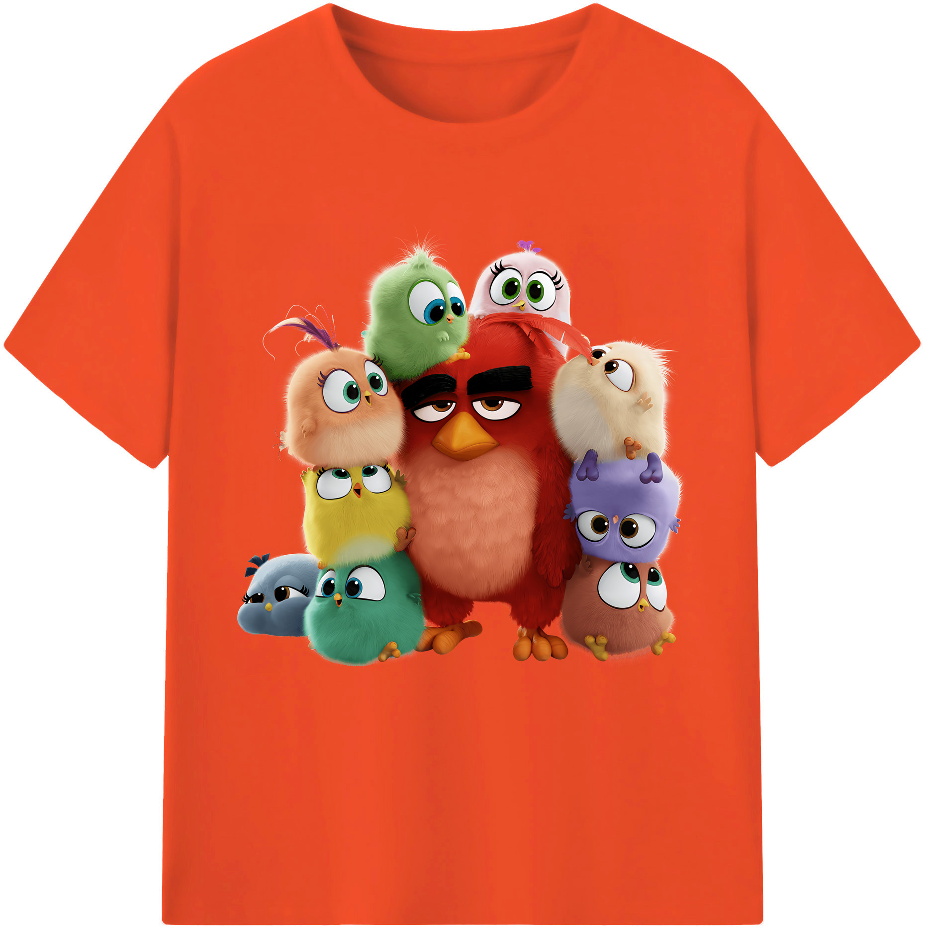 （画像用） Angry Birds アングリーバード 綿100％半袖Tシャツ（フロントプリント）