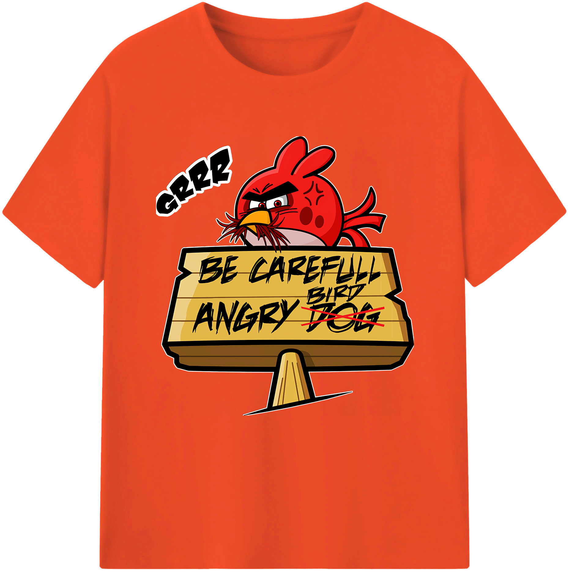 （画像用） Angry Birds アングリーバード 綿100％半袖Tシャツ（フロントプリント）