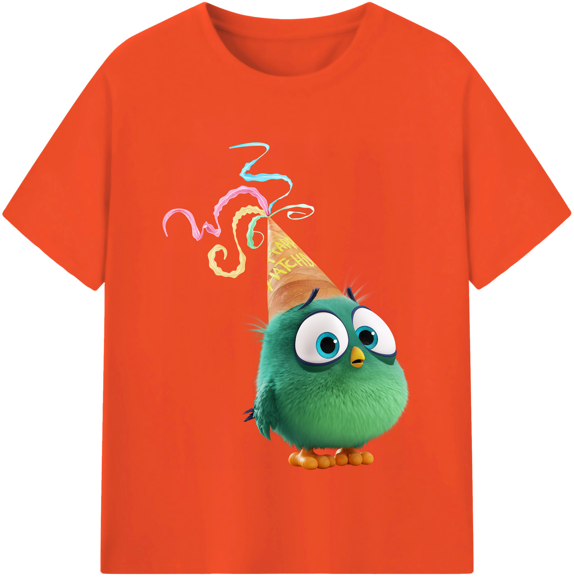 （画像用） Angry Birds アングリーバード 綿100％半袖Tシャツ（フロントプリント）