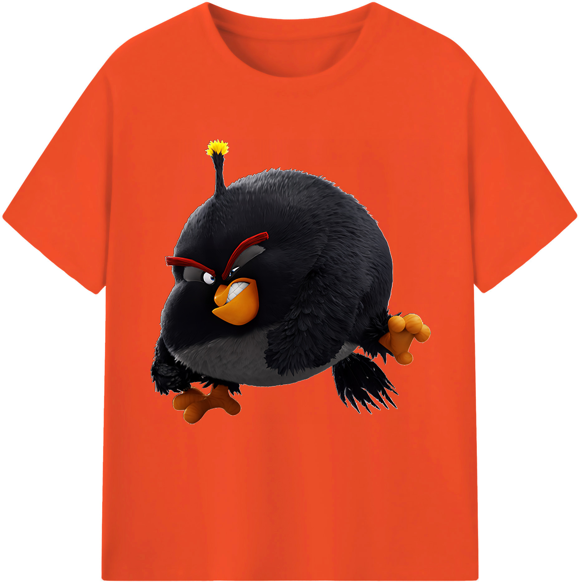 （画像用） Angry Birds アングリーバード 綿100％半袖Tシャツ（フロントプリント）