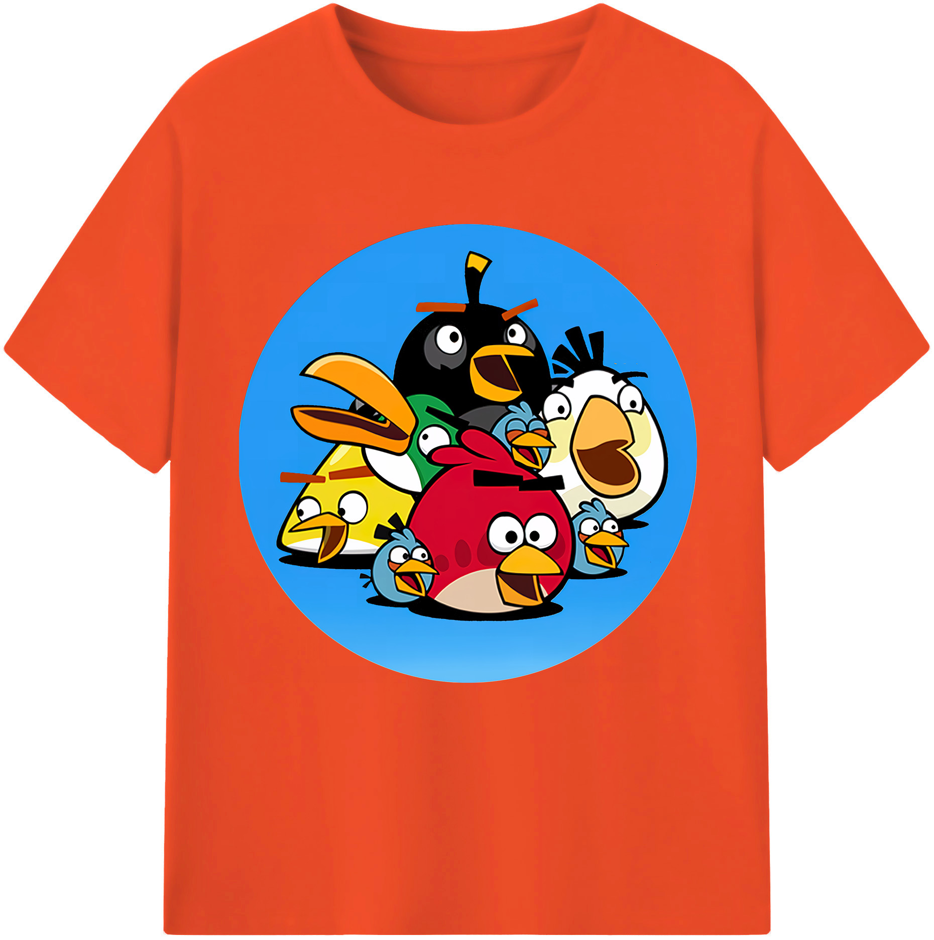 （画像用） Angry Birds アングリーバード 綿100％半袖Tシャツ（フロントプリント）