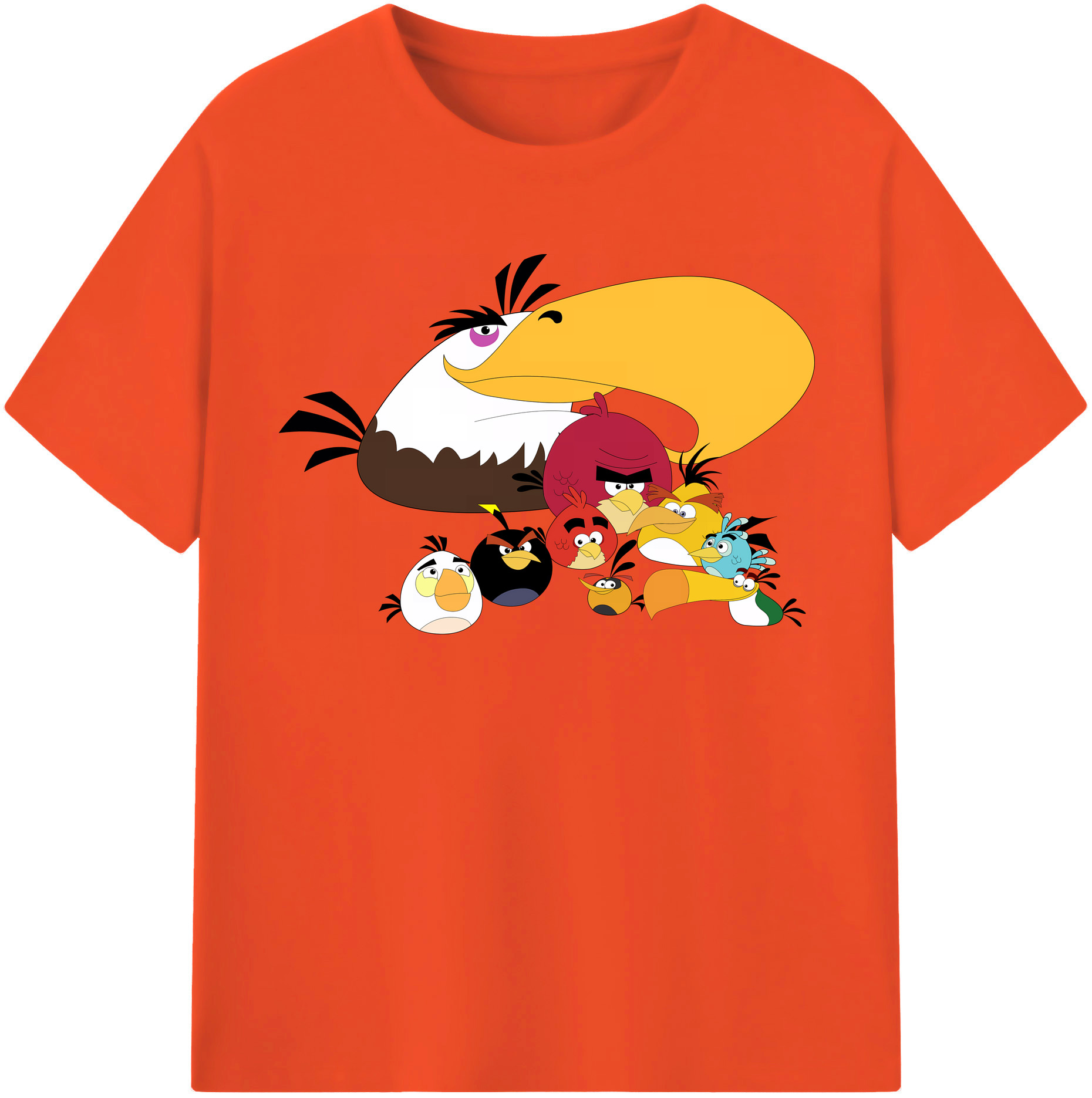 （画像用） Angry Birds アングリーバード 綿100％半袖Tシャツ（フロントプリント）