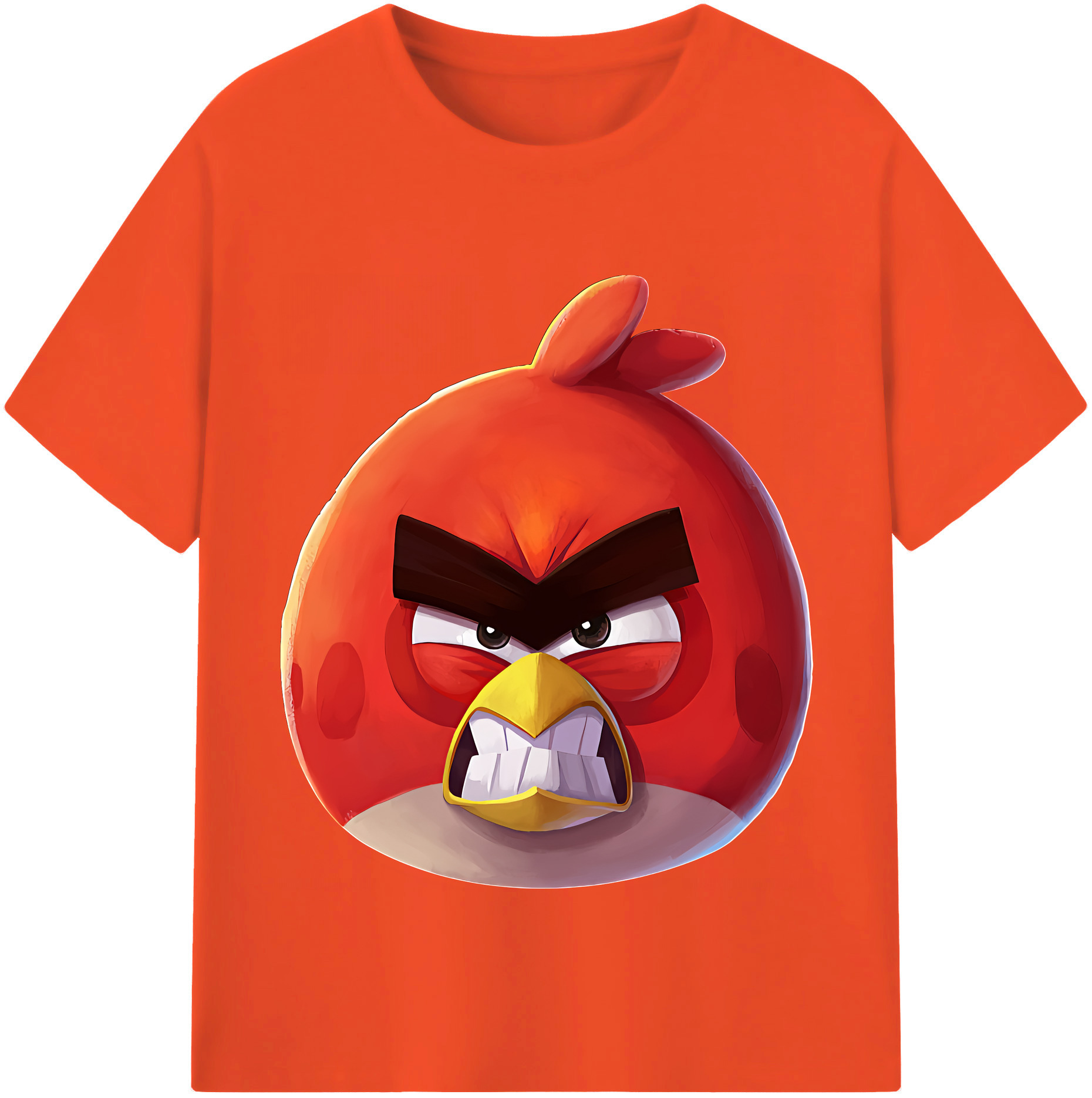 （画像用） Angry Birds アングリーバード 綿100％半袖Tシャツ（フロントプリント）