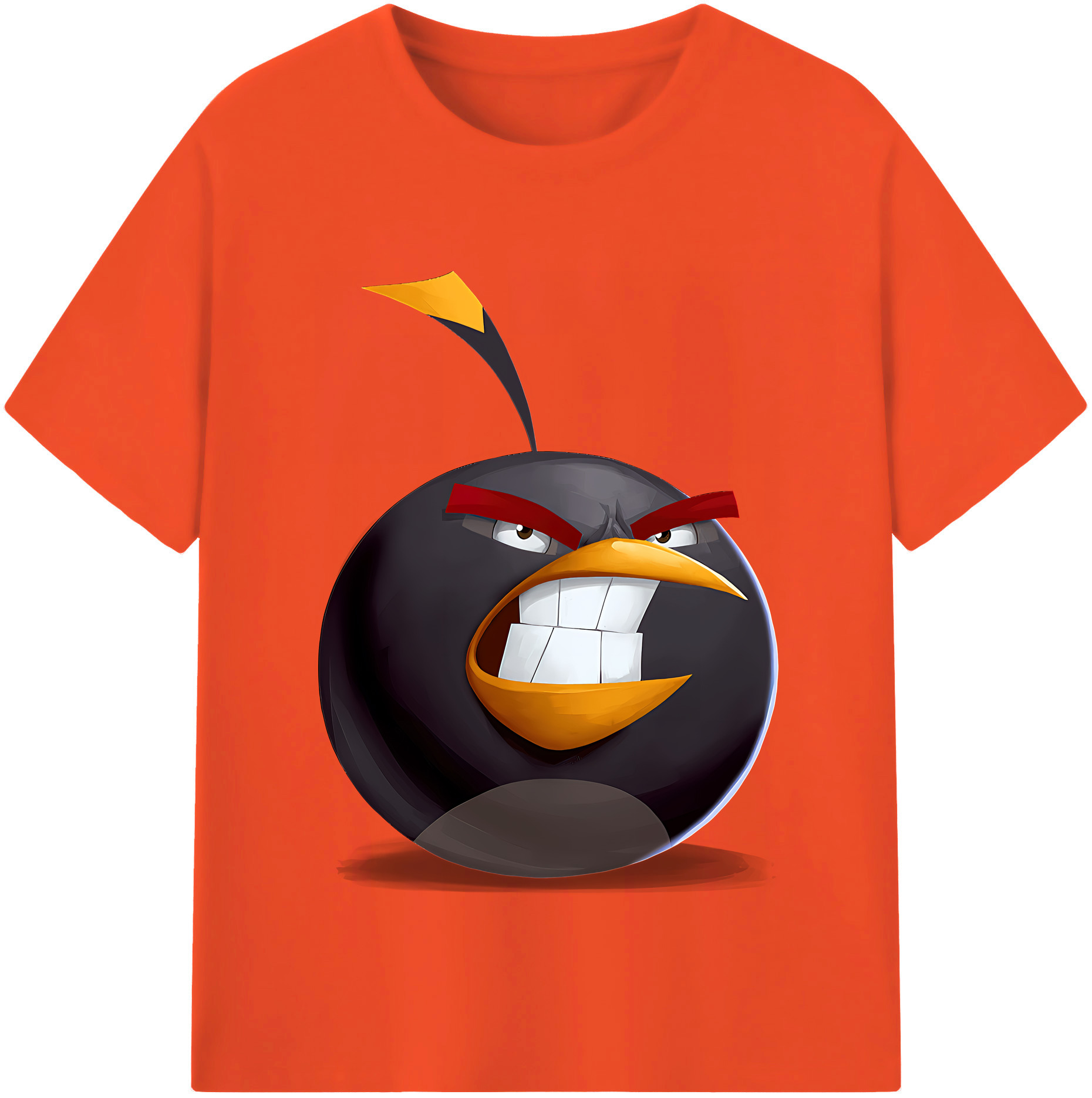 （画像用） Angry Birds アングリーバード 綿100％半袖Tシャツ（フロントプリント）
