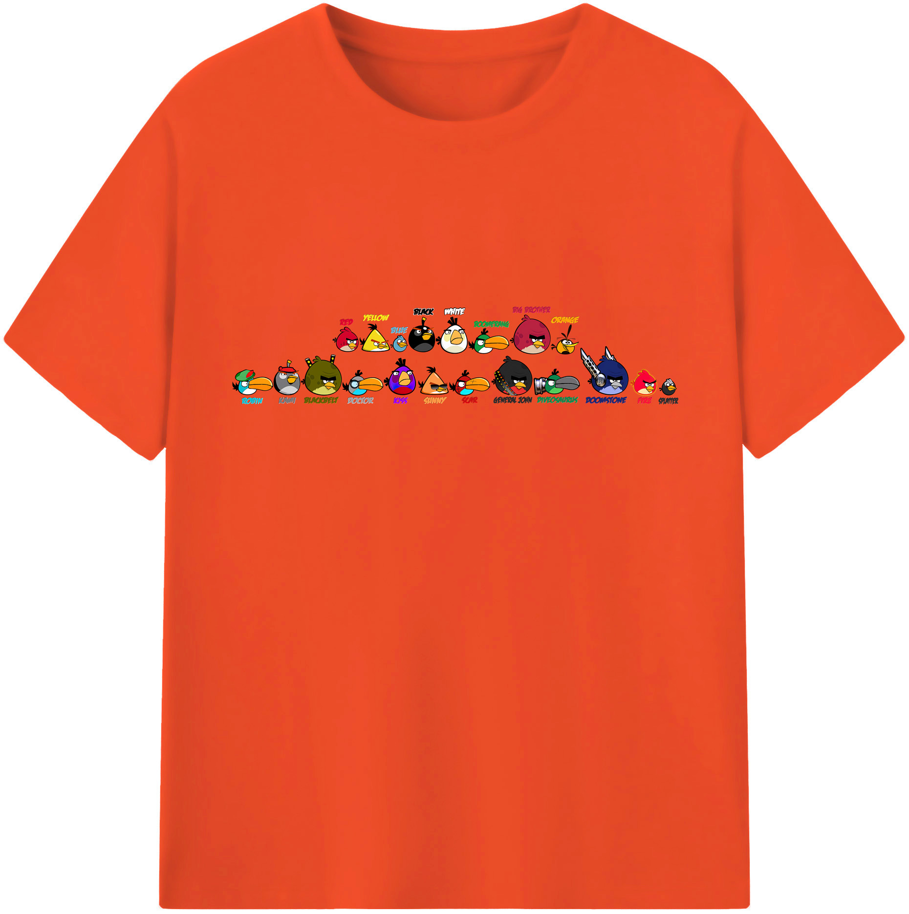 （画像用） Angry Birds アングリーバード 綿100％半袖Tシャツ（フロントプリント）