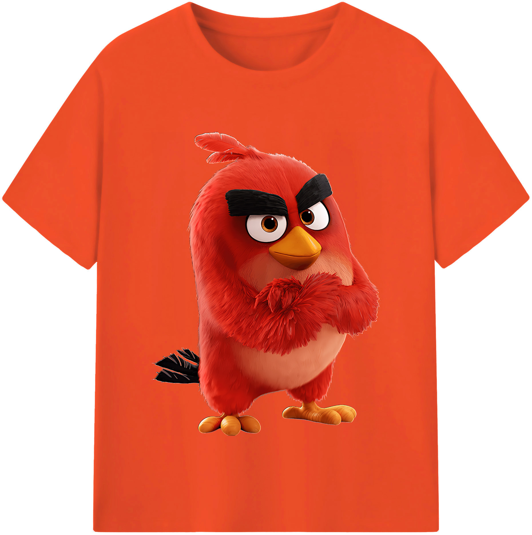 （画像用） Angry Birds アングリーバード 綿100％半袖Tシャツ（フロントプリント）