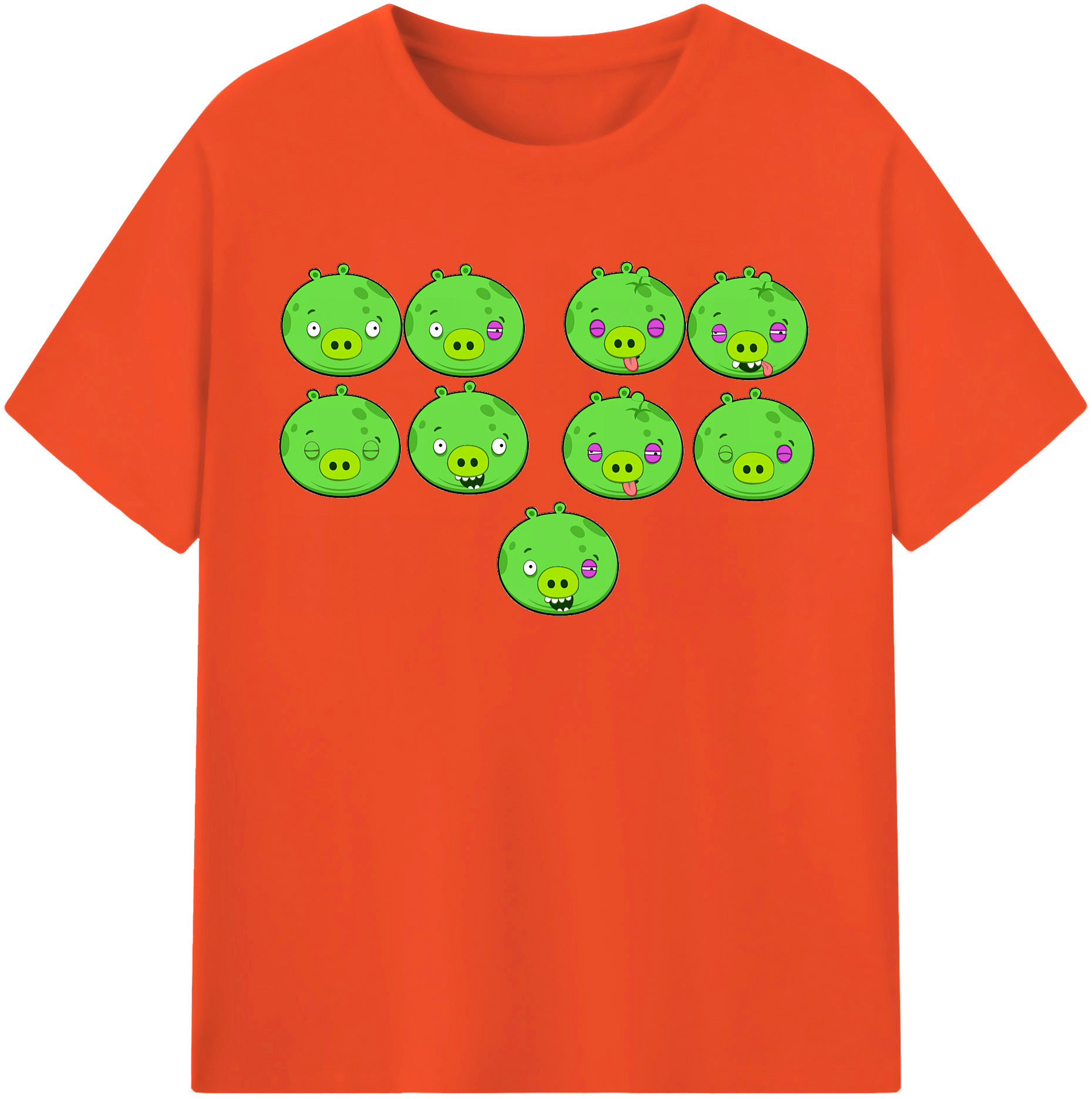 （画像用） Angry Birds アングリーバード 綿100％半袖Tシャツ（フロントプリント）