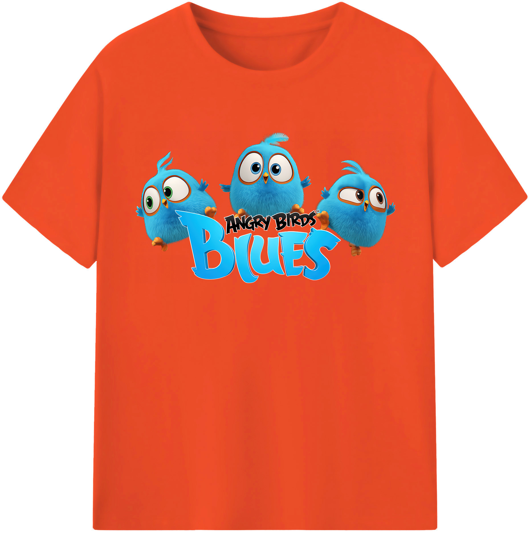 （画像用） Angry Birds アングリーバード 綿100％半袖Tシャツ（フロントプリント）