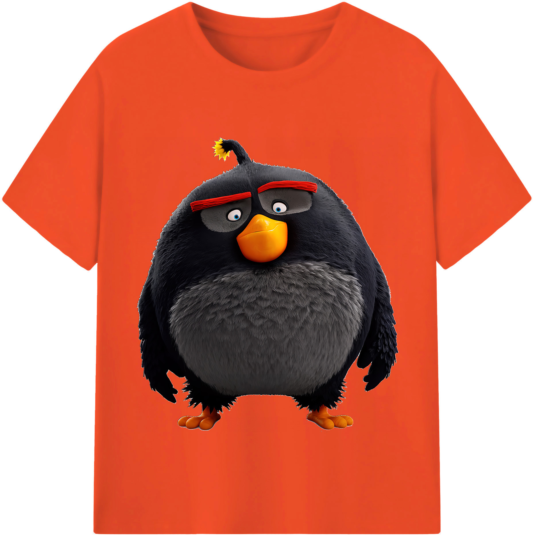 （画像用） Angry Birds アングリーバード 綿100％半袖Tシャツ（フロントプリント）