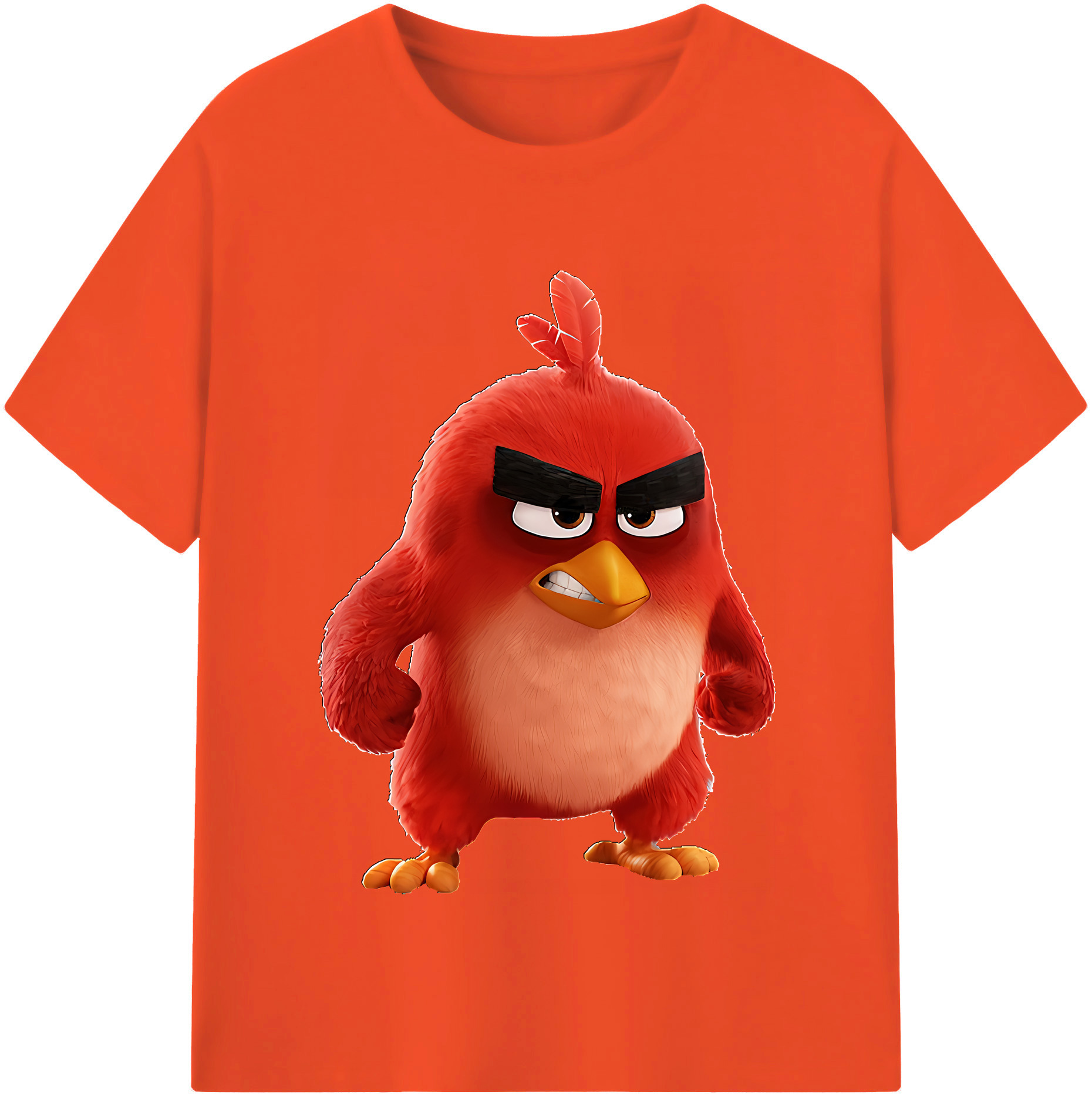 （画像用） Angry Birds アングリーバード 綿100％半袖Tシャツ（フロントプリント）
