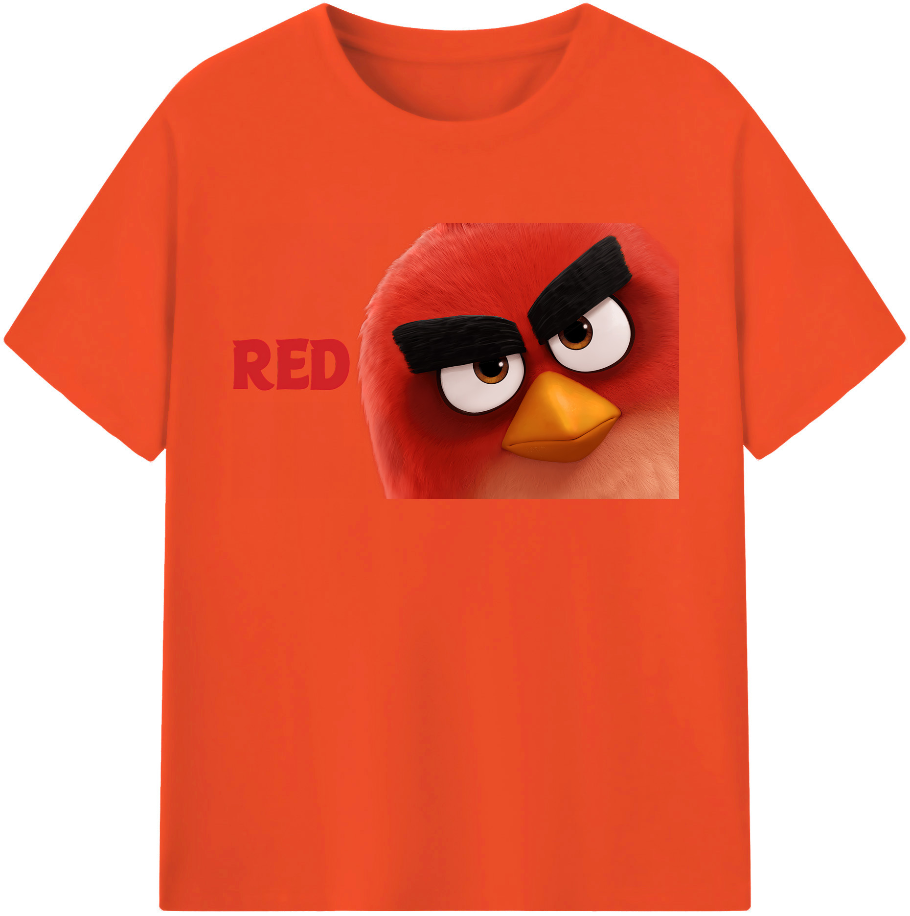 （画像用） Angry Birds アングリーバード 綿100％半袖Tシャツ（フロントプリント）