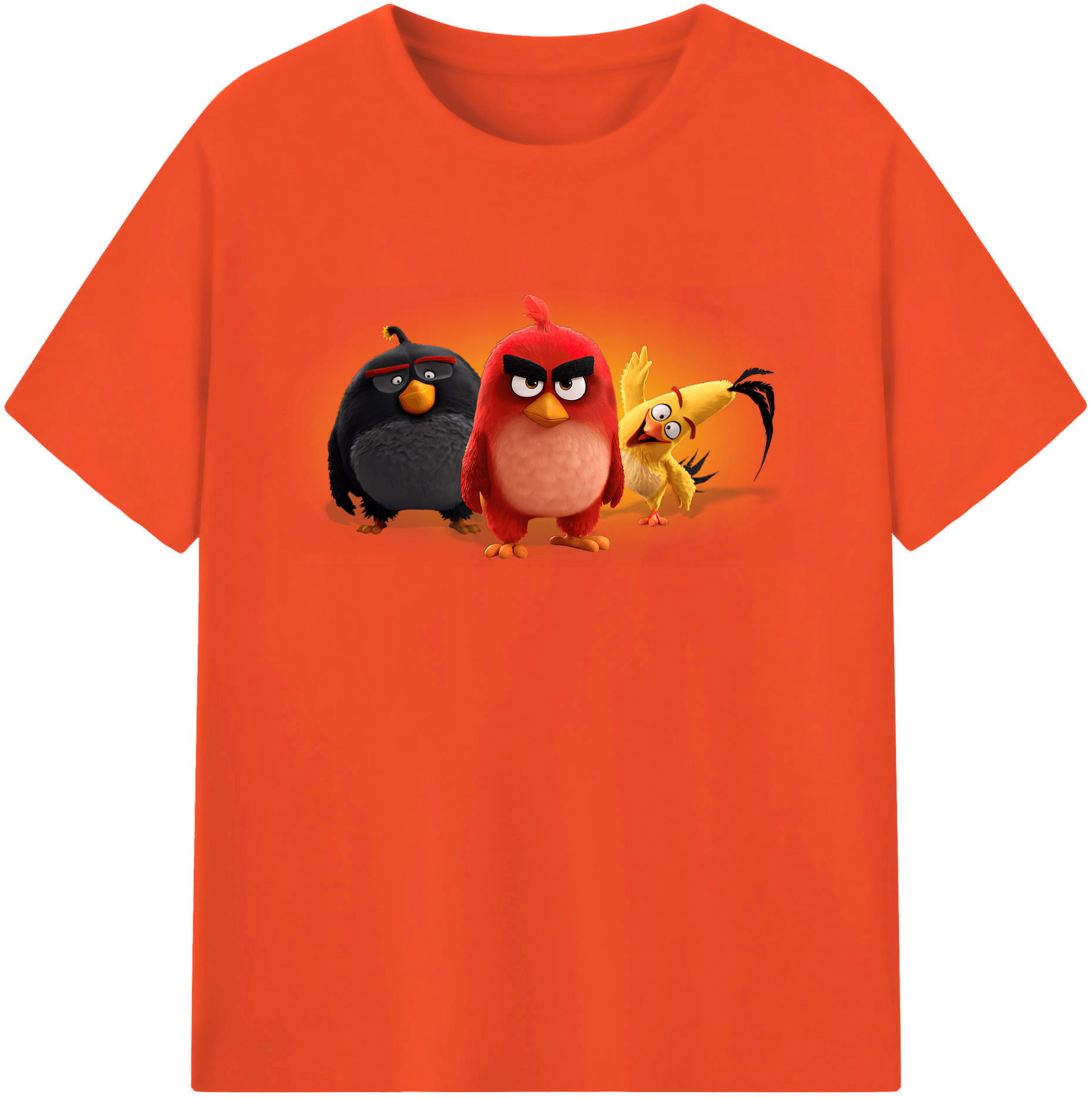 （画像用） Angry Birds アングリーバード 綿100％半袖Tシャツ（フロントプリント）