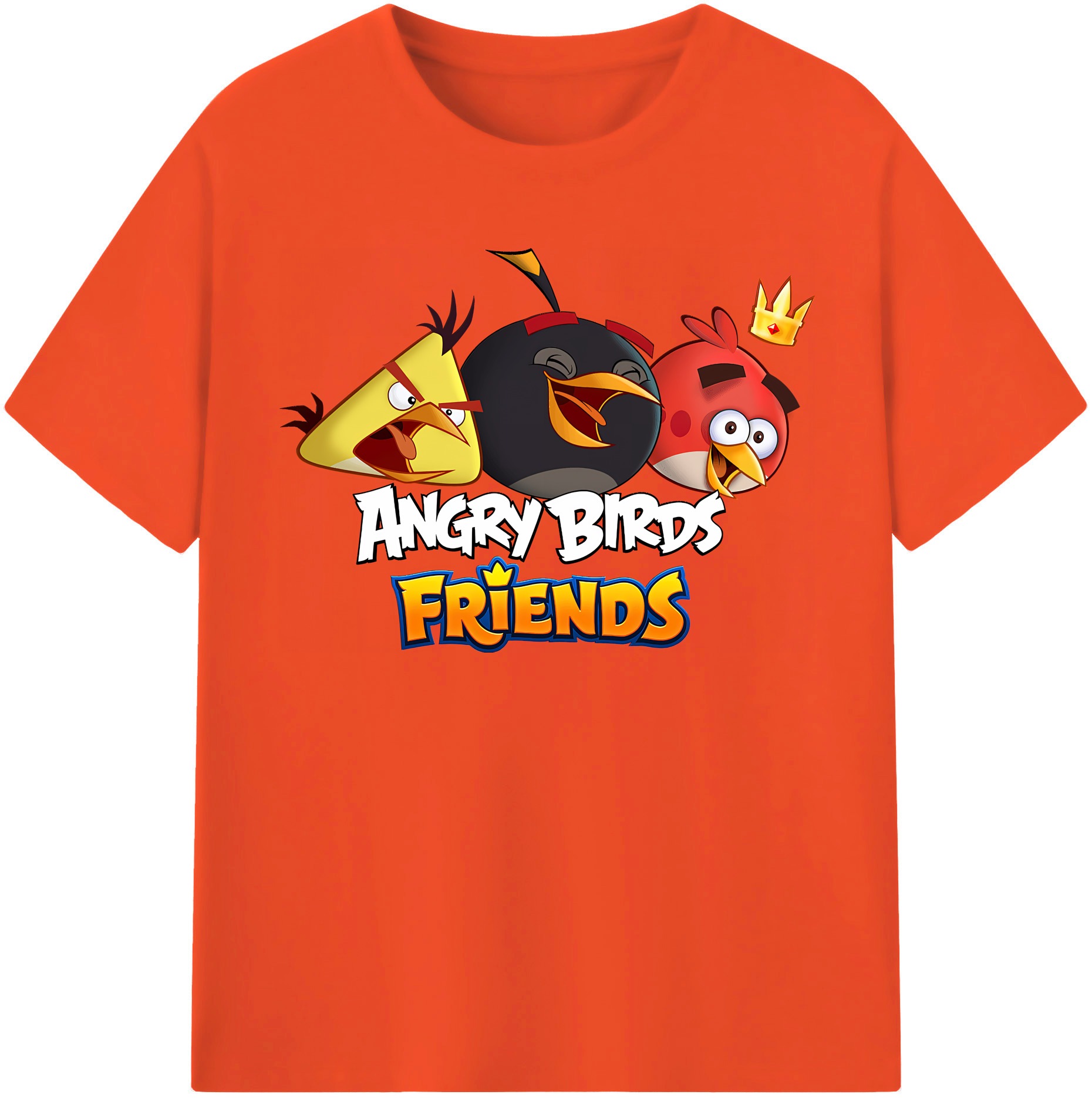 （画像用） Angry Birds アングリーバード 綿100％半袖Tシャツ（フロントプリント）
