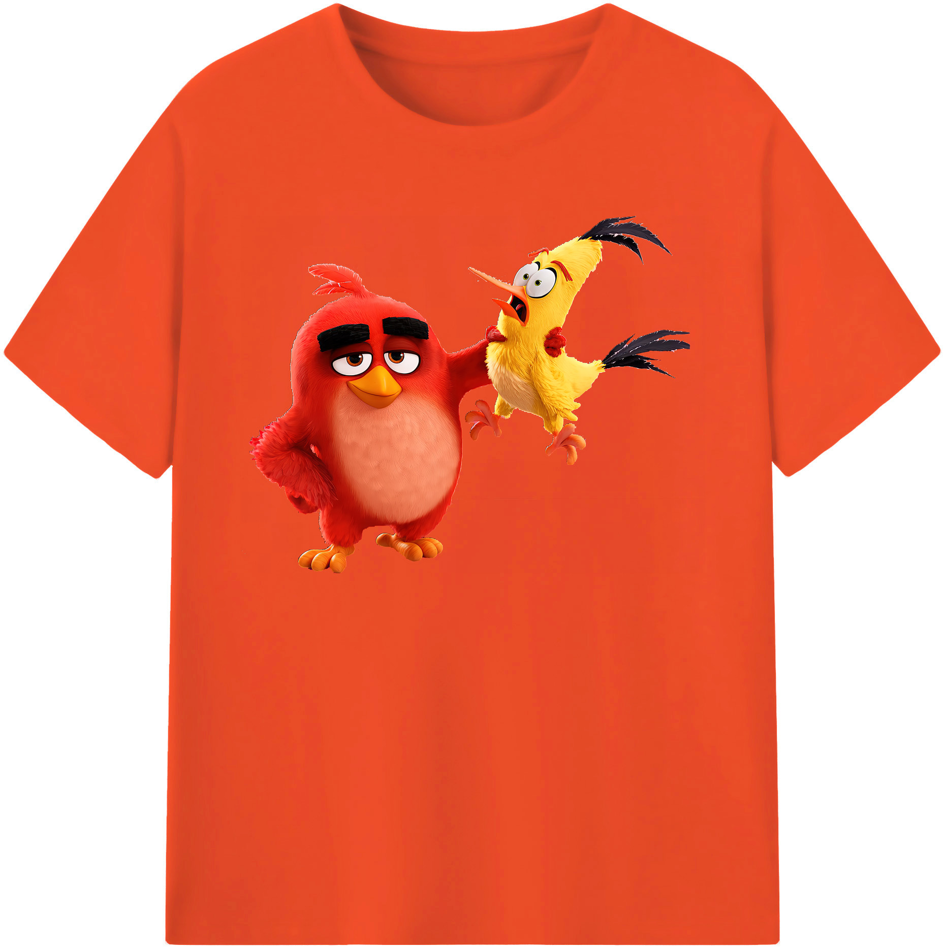（画像用） Angry Birds アングリーバード 綿100％半袖Tシャツ（フロントプリント）