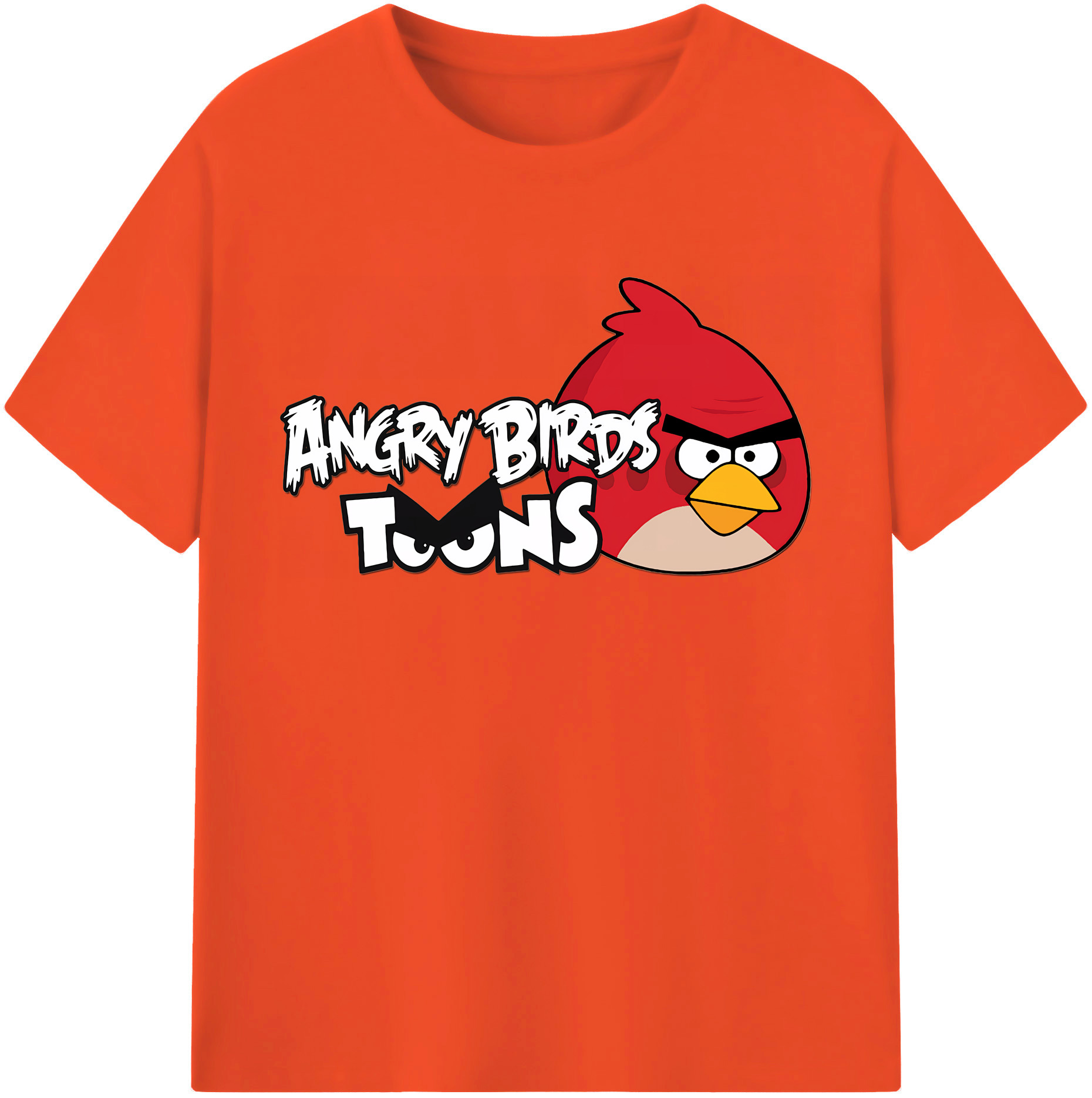 （画像用） Angry Birds アングリーバード 綿100％半袖Tシャツ（フロントプリント）