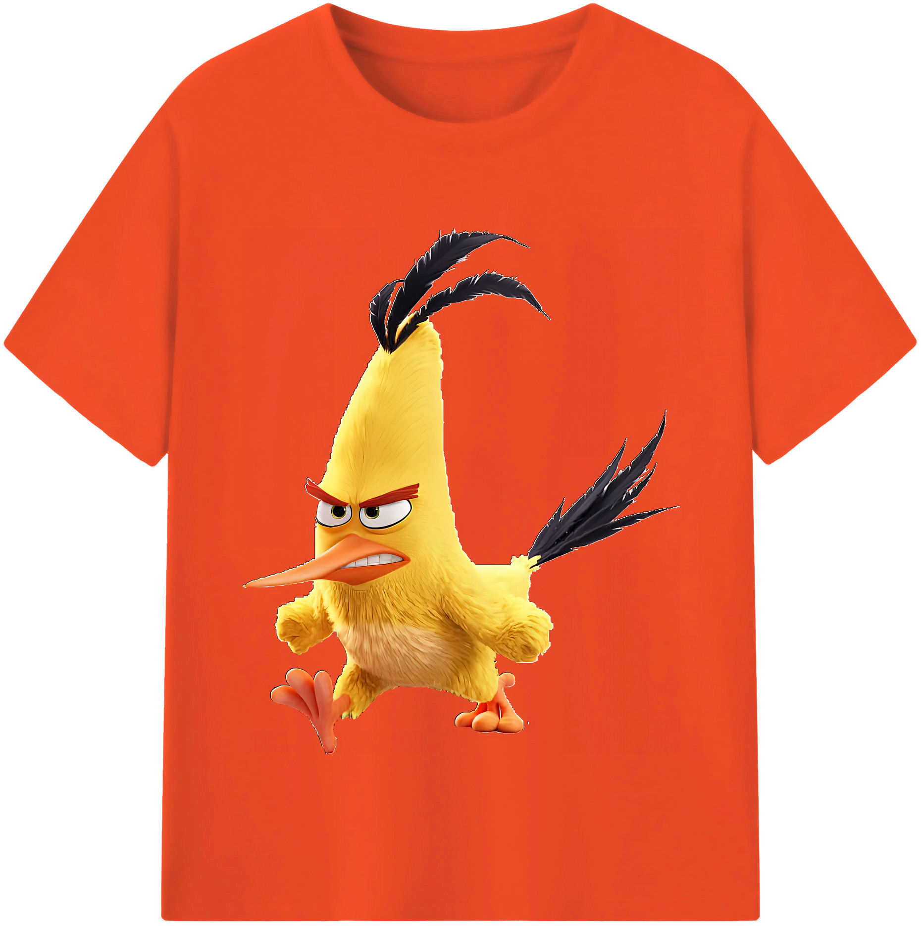 （画像用） Angry Birds アングリーバード 綿100％半袖Tシャツ（フロントプリント）