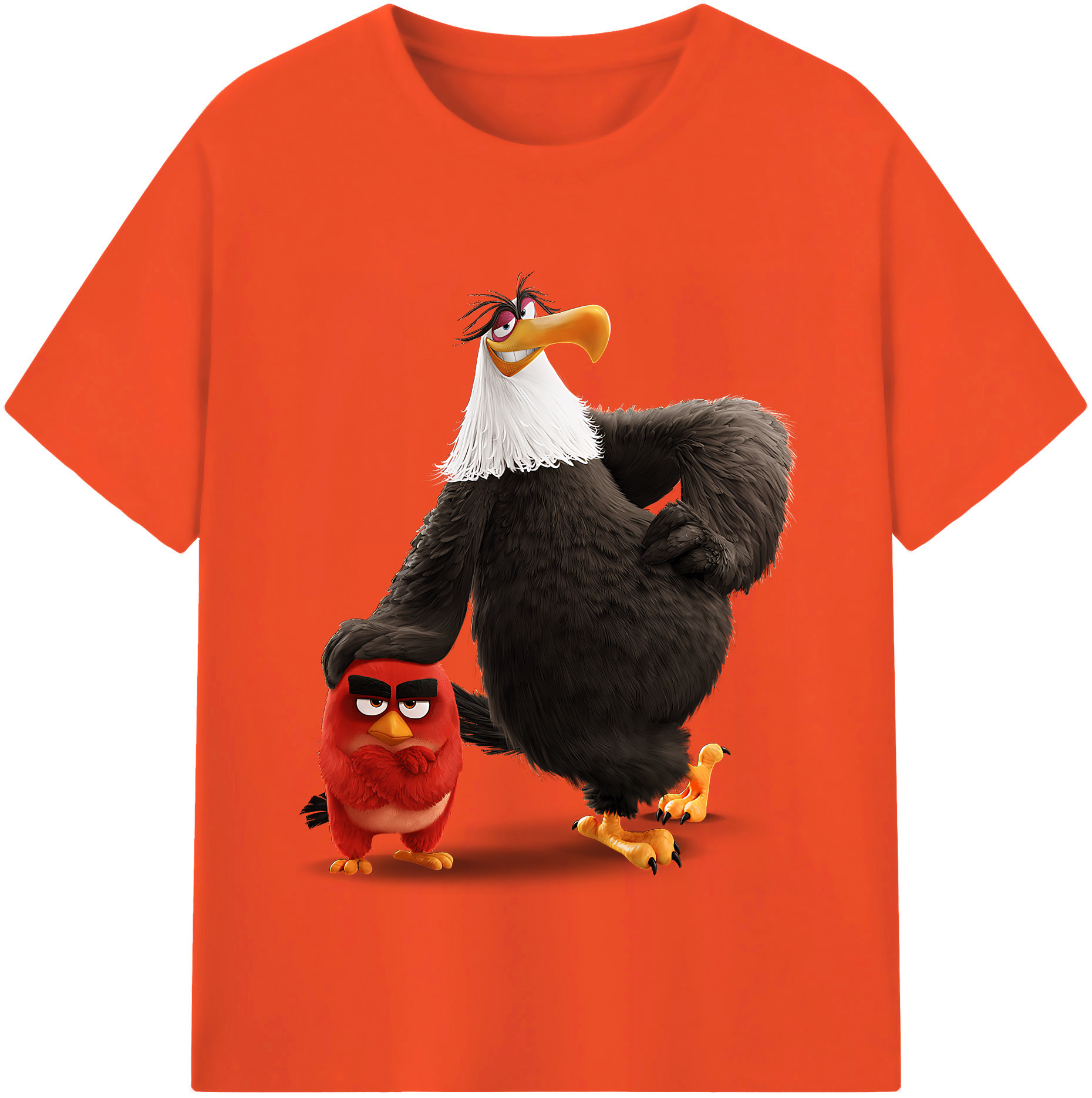 （画像用） Angry Birds アングリーバード 綿100％半袖Tシャツ（フロントプリント）