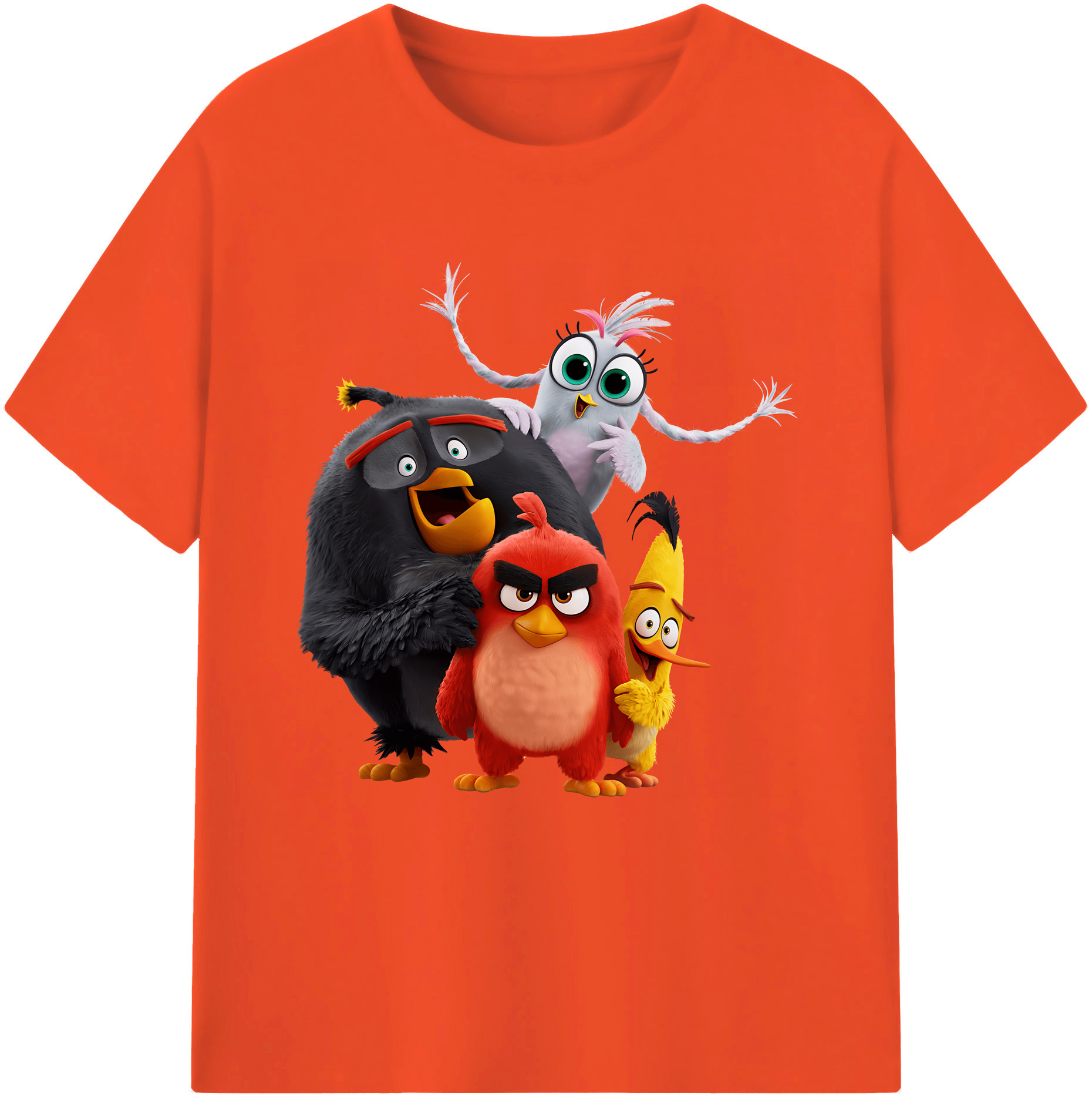 （画像用） Angry Birds アングリーバード 綿100％半袖Tシャツ（フロントプリント）