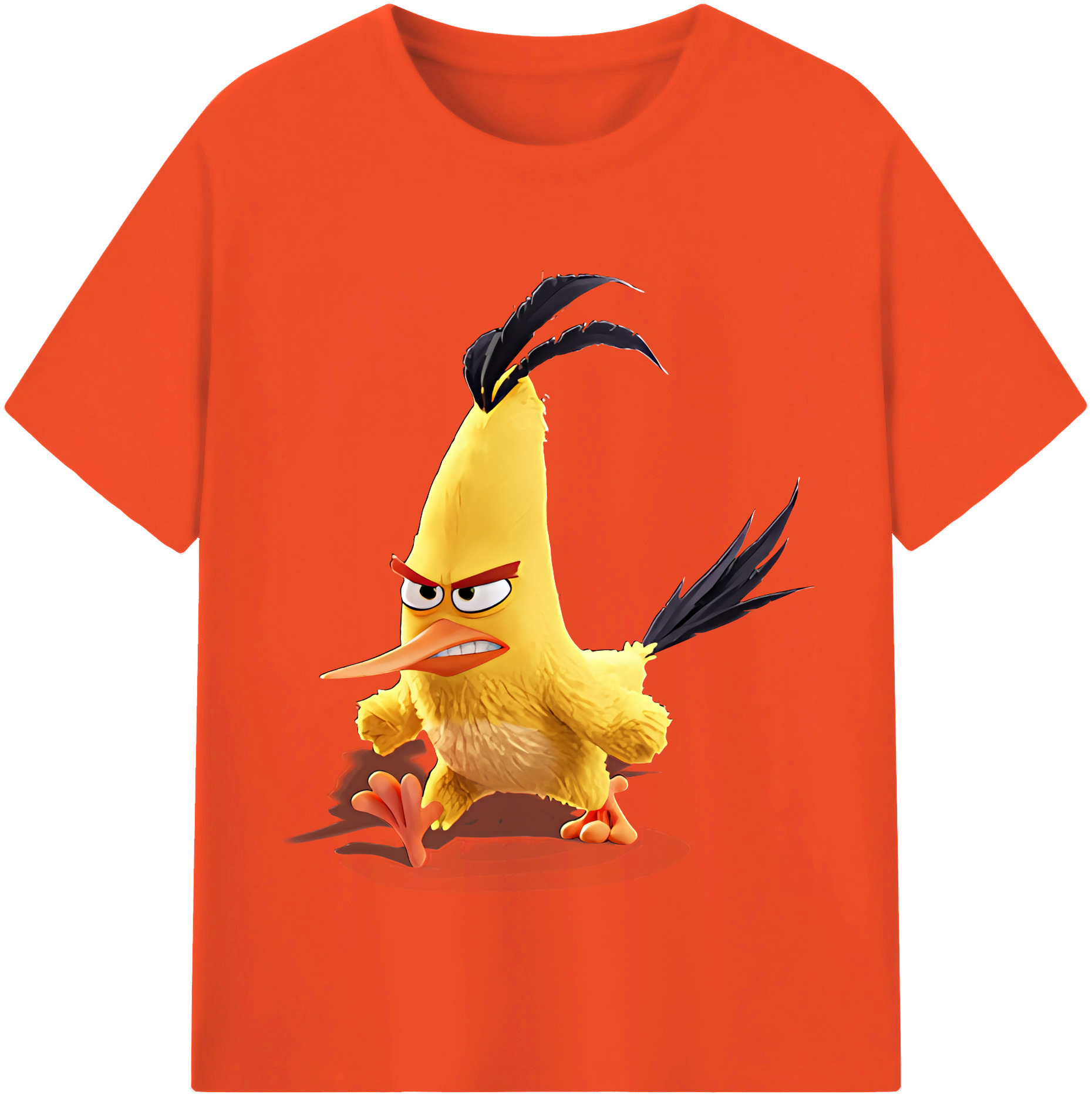 （画像用） Angry Birds アングリーバード 綿100％半袖Tシャツ（フロントプリント）