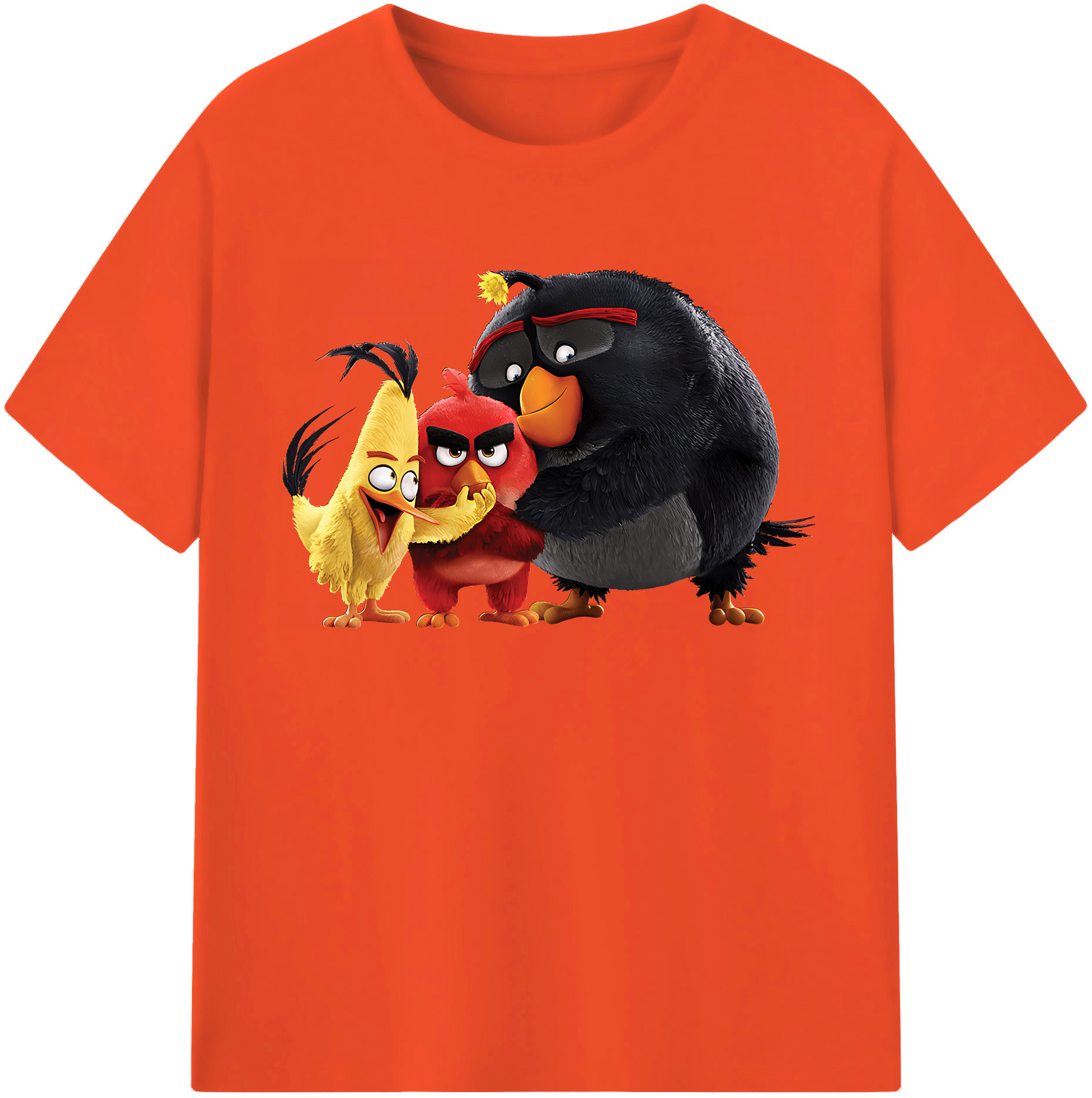 （画像用） Angry Birds アングリーバード 綿100％半袖Tシャツ（フロントプリント）