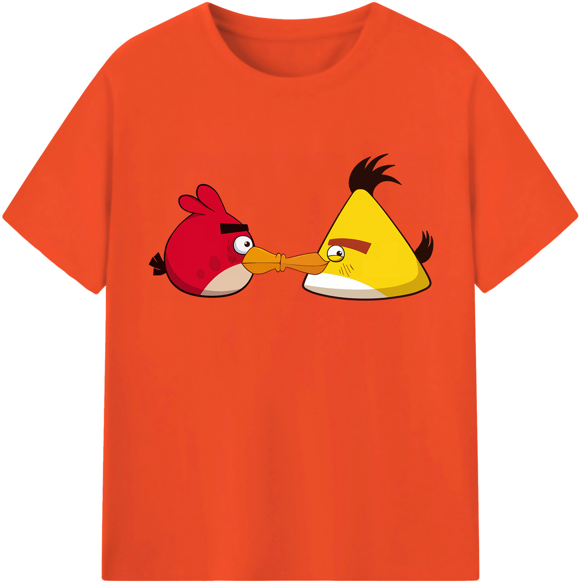 （画像用） Angry Birds アングリーバード 綿100％半袖Tシャツ（フロントプリント）