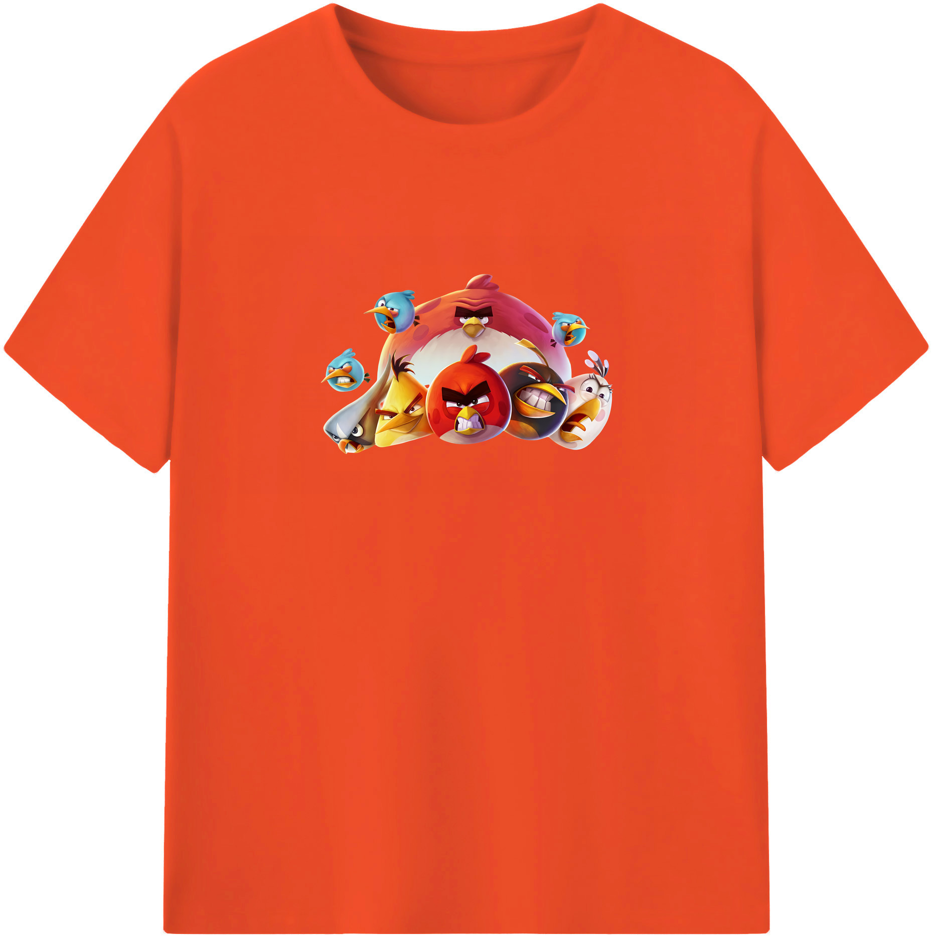 （画像用） Angry Birds アングリーバード 綿100％半袖Tシャツ（フロントプリント）