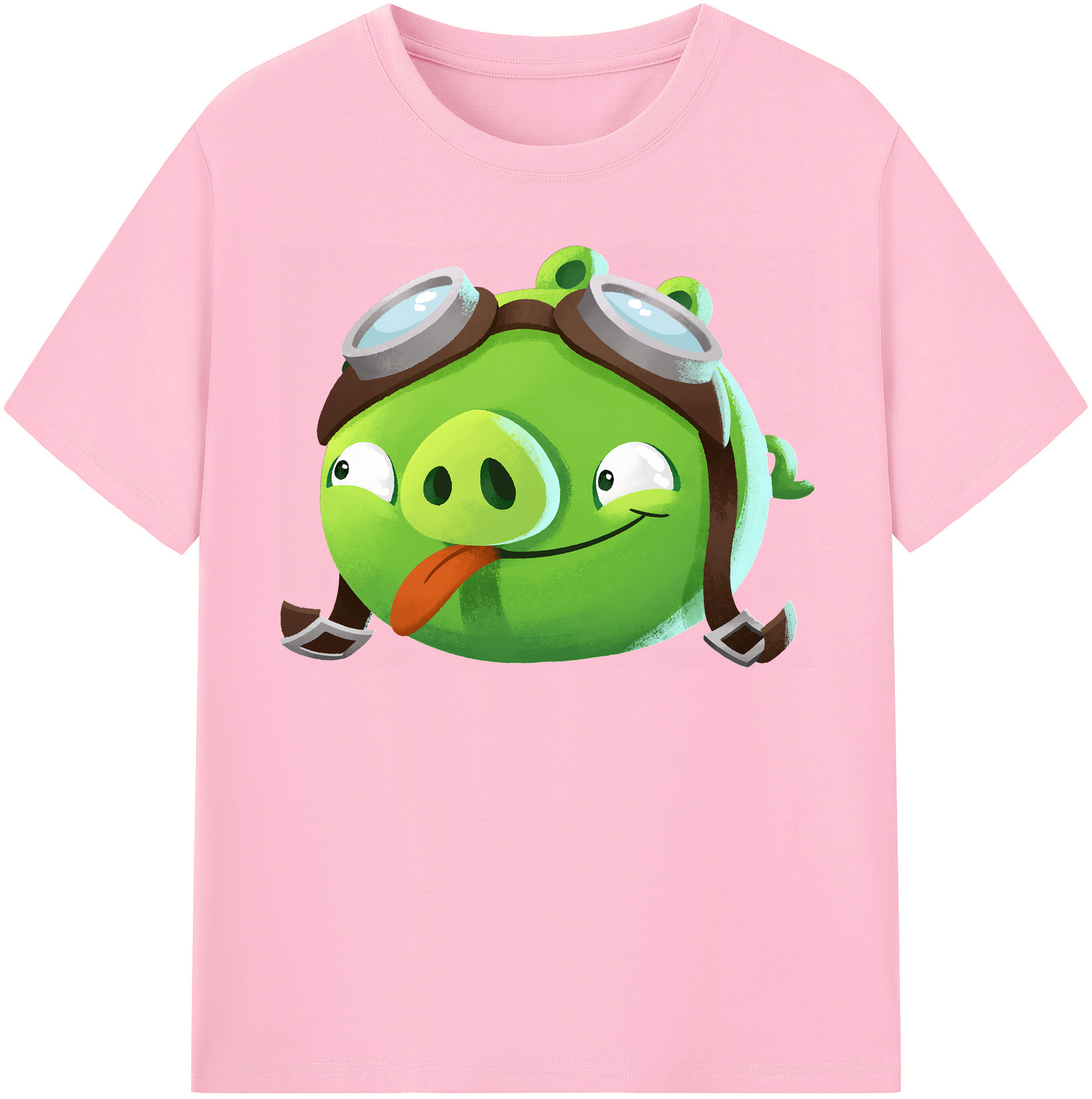 （画像用） Angry Birds アングリーバード 綿100％半袖Tシャツ（フロントプリント）