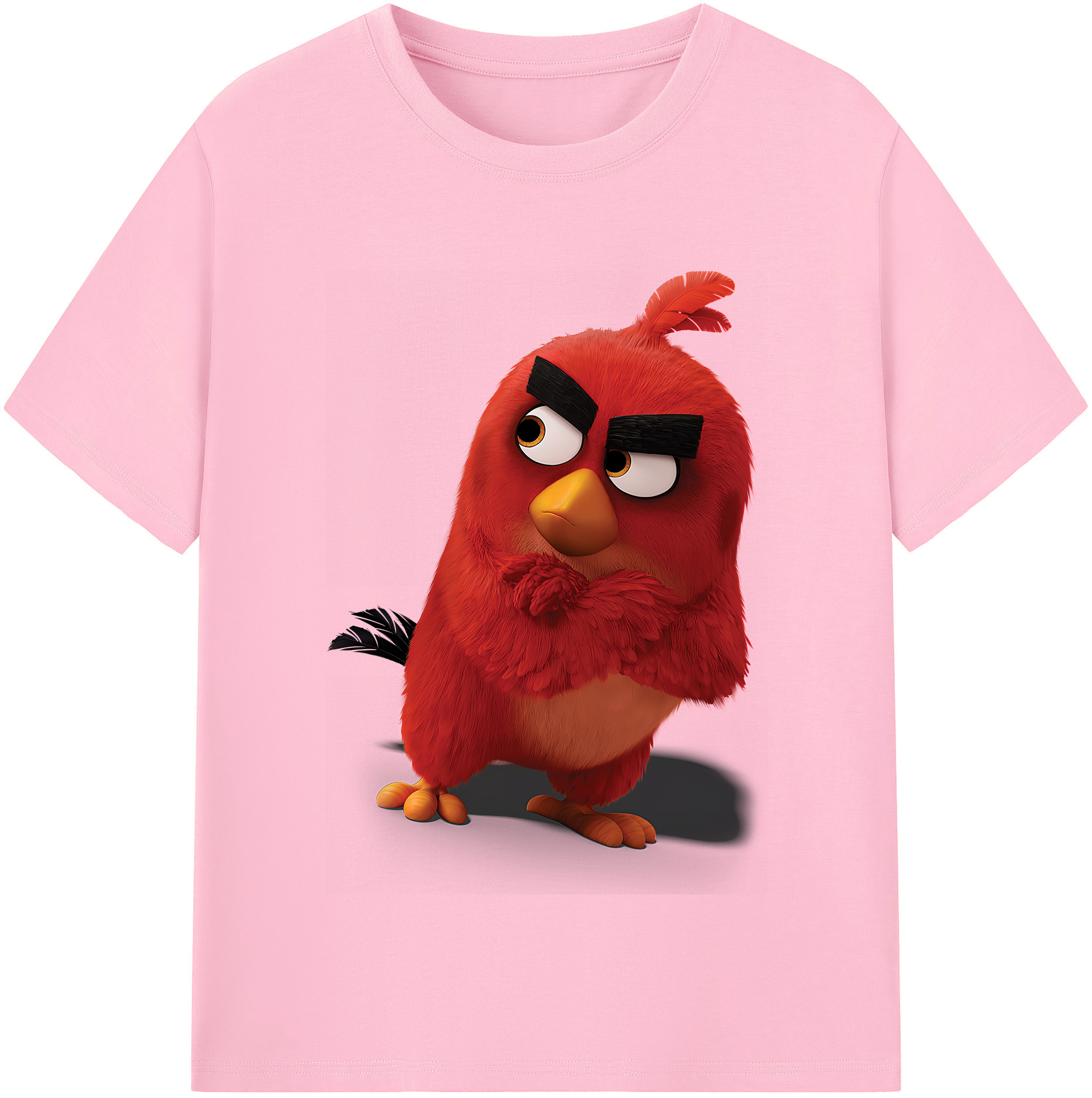 （画像用） Angry Birds アングリーバード 綿100％半袖Tシャツ（フロントプリント）