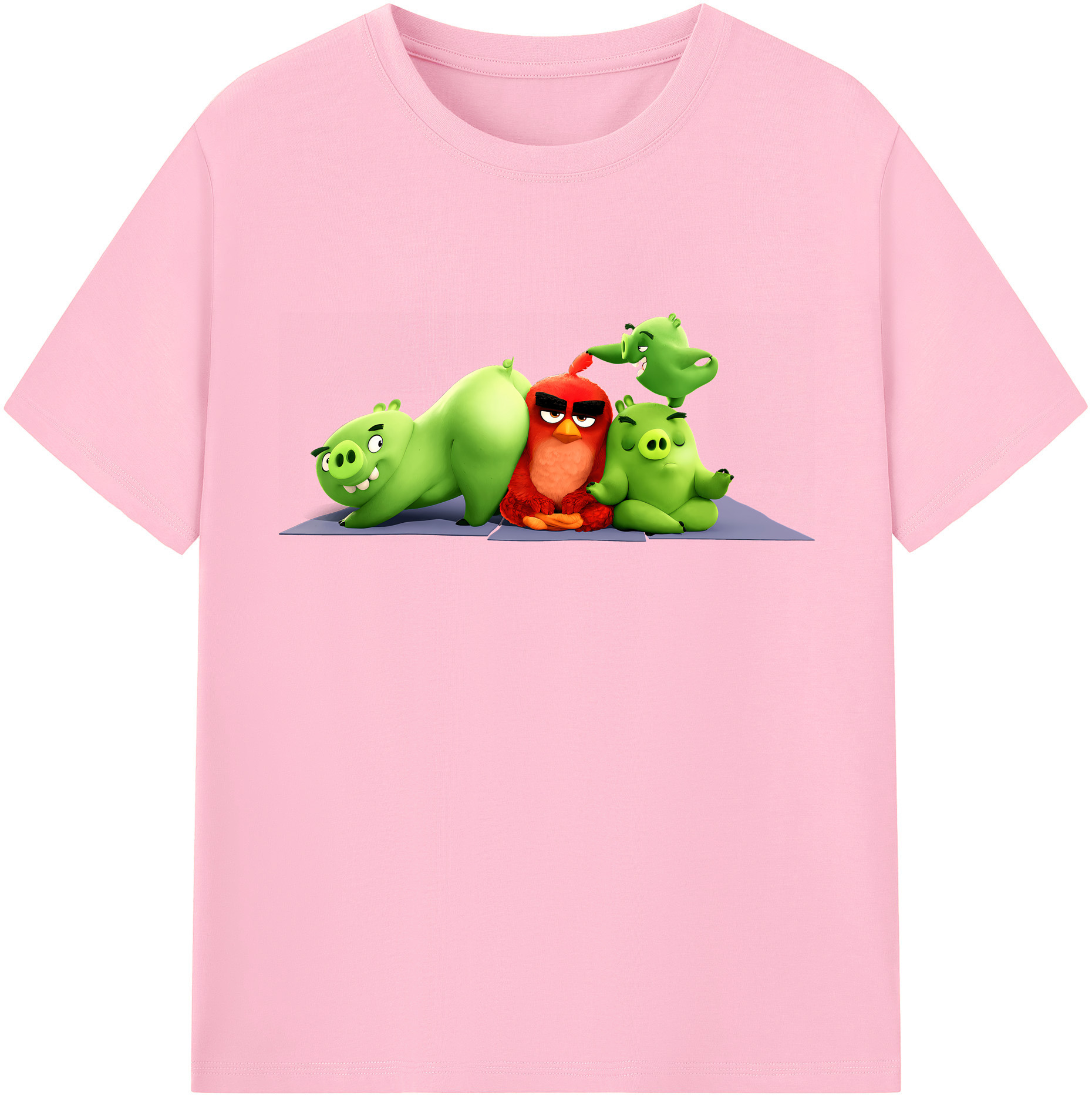 （画像用） Angry Birds アングリーバード 綿100％半袖Tシャツ（フロントプリント）