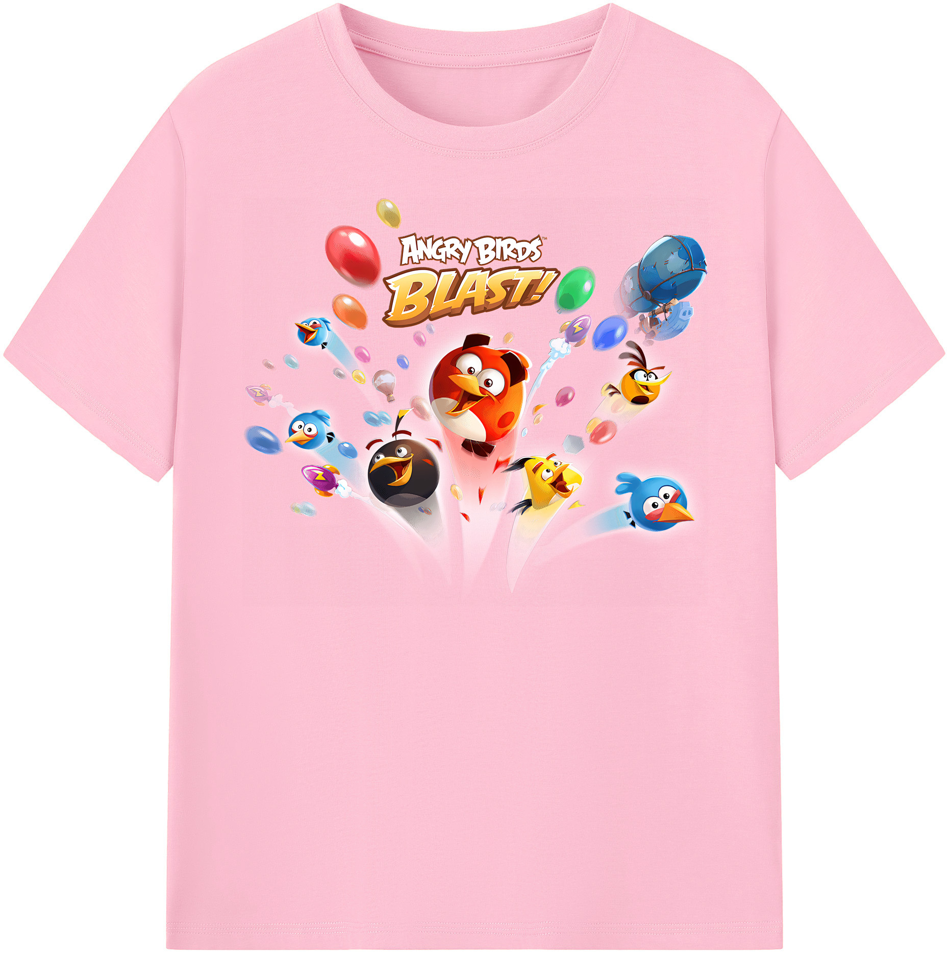 （画像用） Angry Birds アングリーバード 綿100％半袖Tシャツ（フロントプリント）
