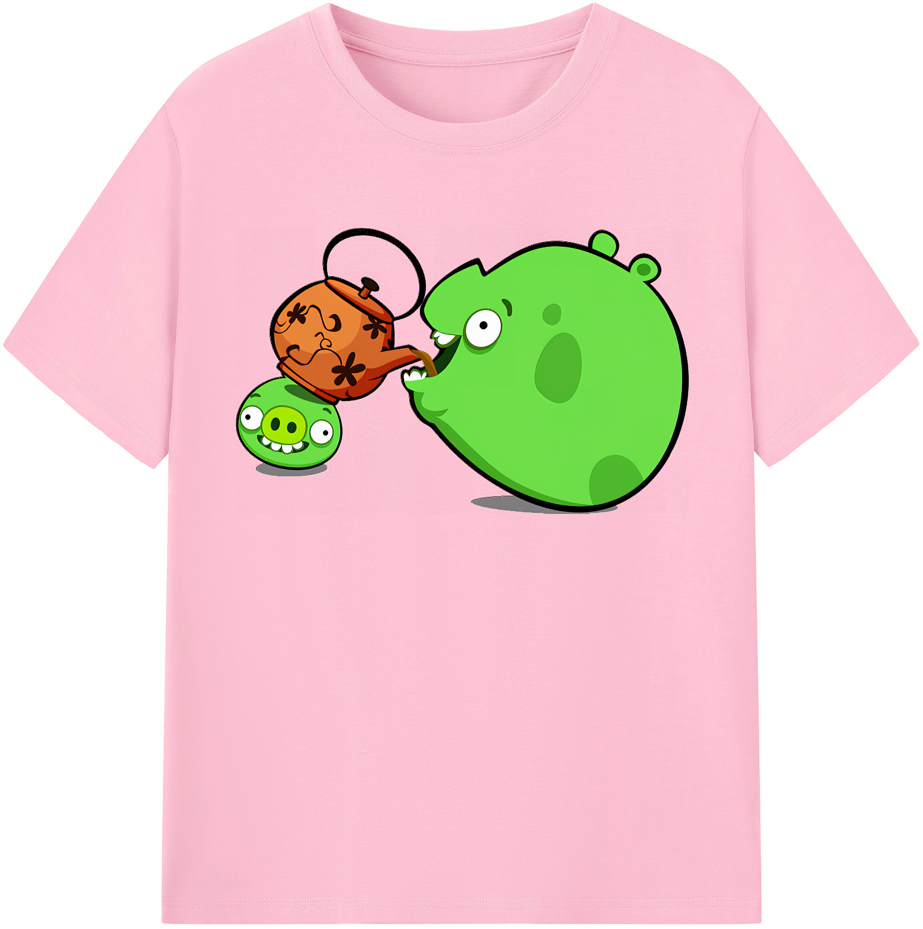 （画像用） Angry Birds アングリーバード 綿100％半袖Tシャツ（フロントプリント）