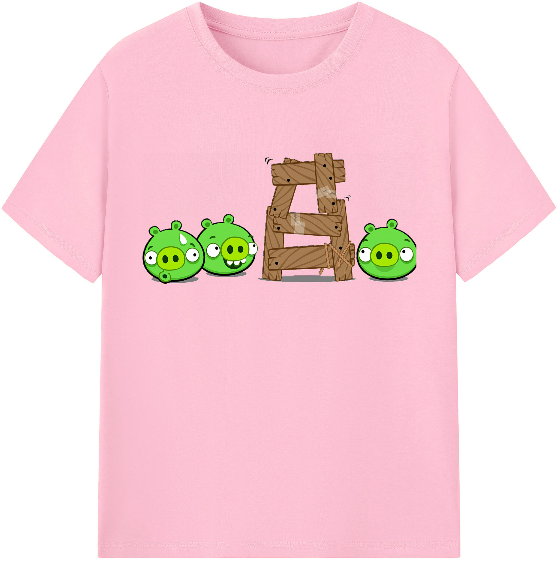 （画像用） Angry Birds アングリーバード 綿100％半袖Tシャツ（フロントプリント）