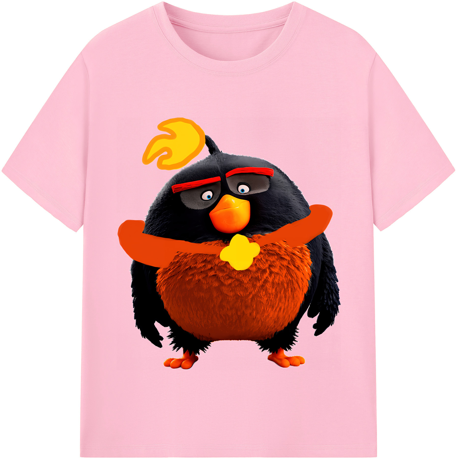 （画像用） Angry Birds アングリーバード 綿100％半袖Tシャツ（フロントプリント）