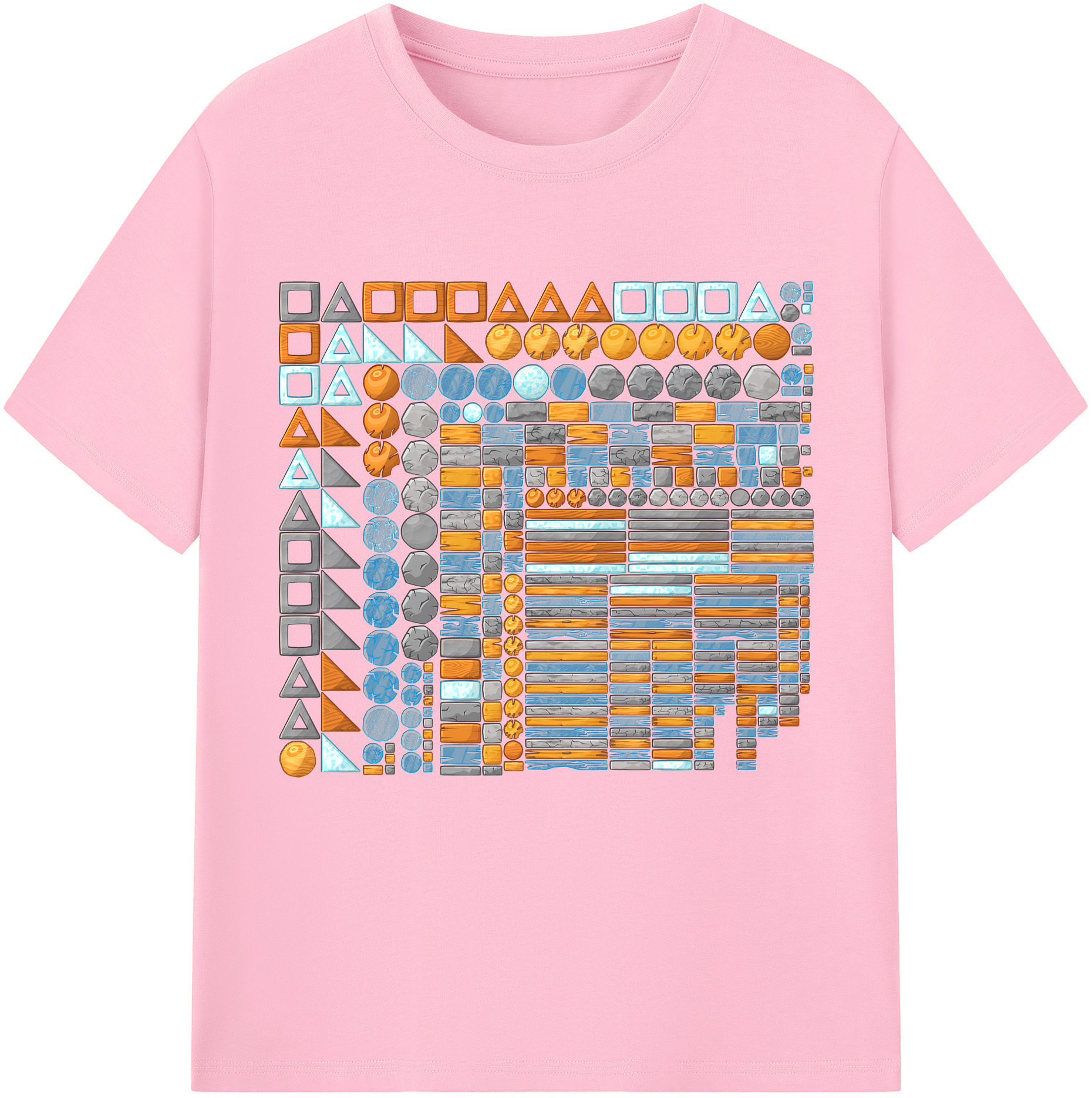 （画像用） Angry Birds アングリーバード 綿100％半袖Tシャツ（フロントプリント）